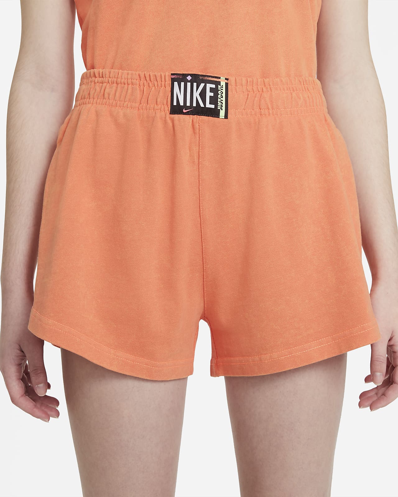 orange nike shorts womens