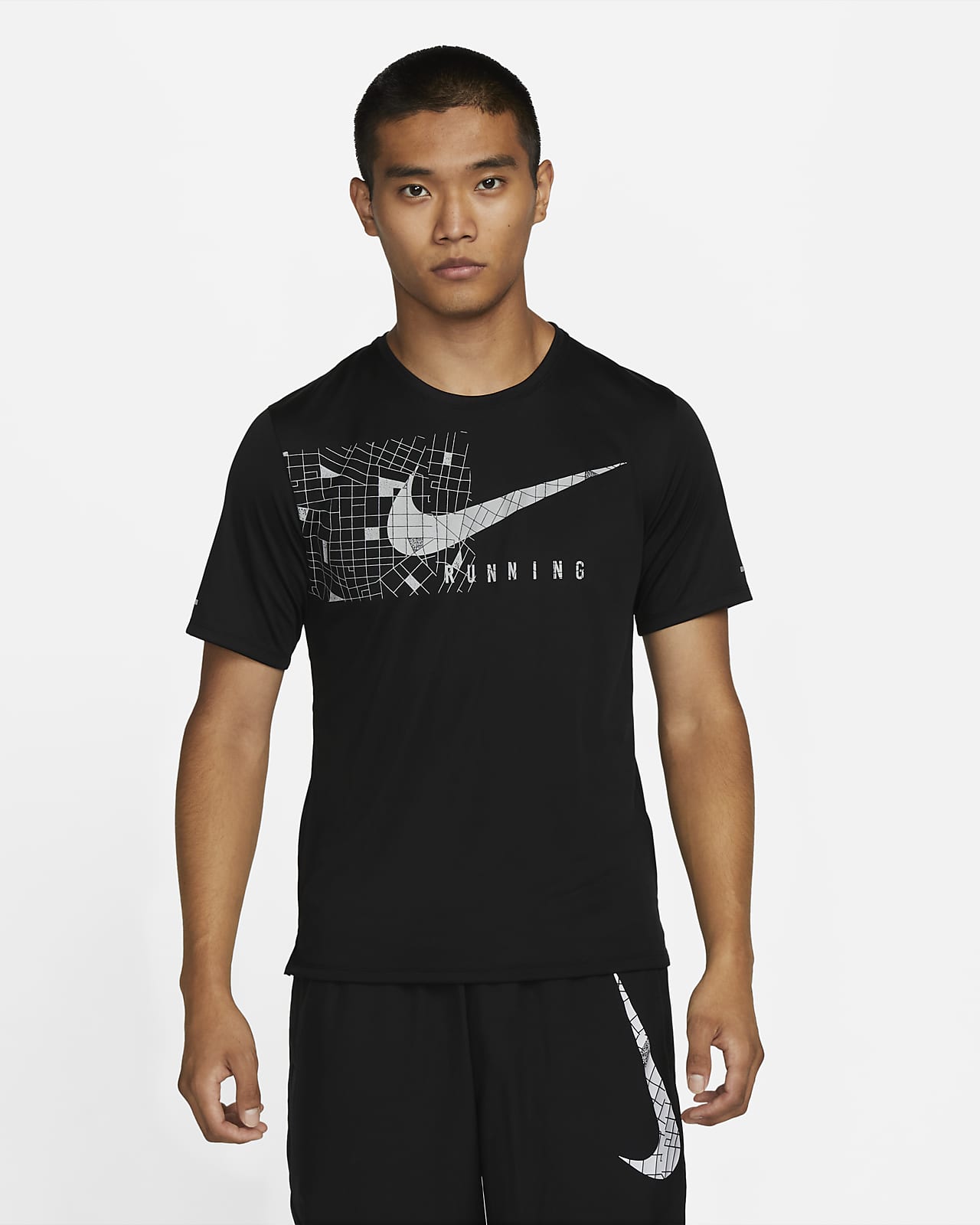 Nike Dri-FIT UV Miler Run Division 男款短袖圖樣跑步上衣