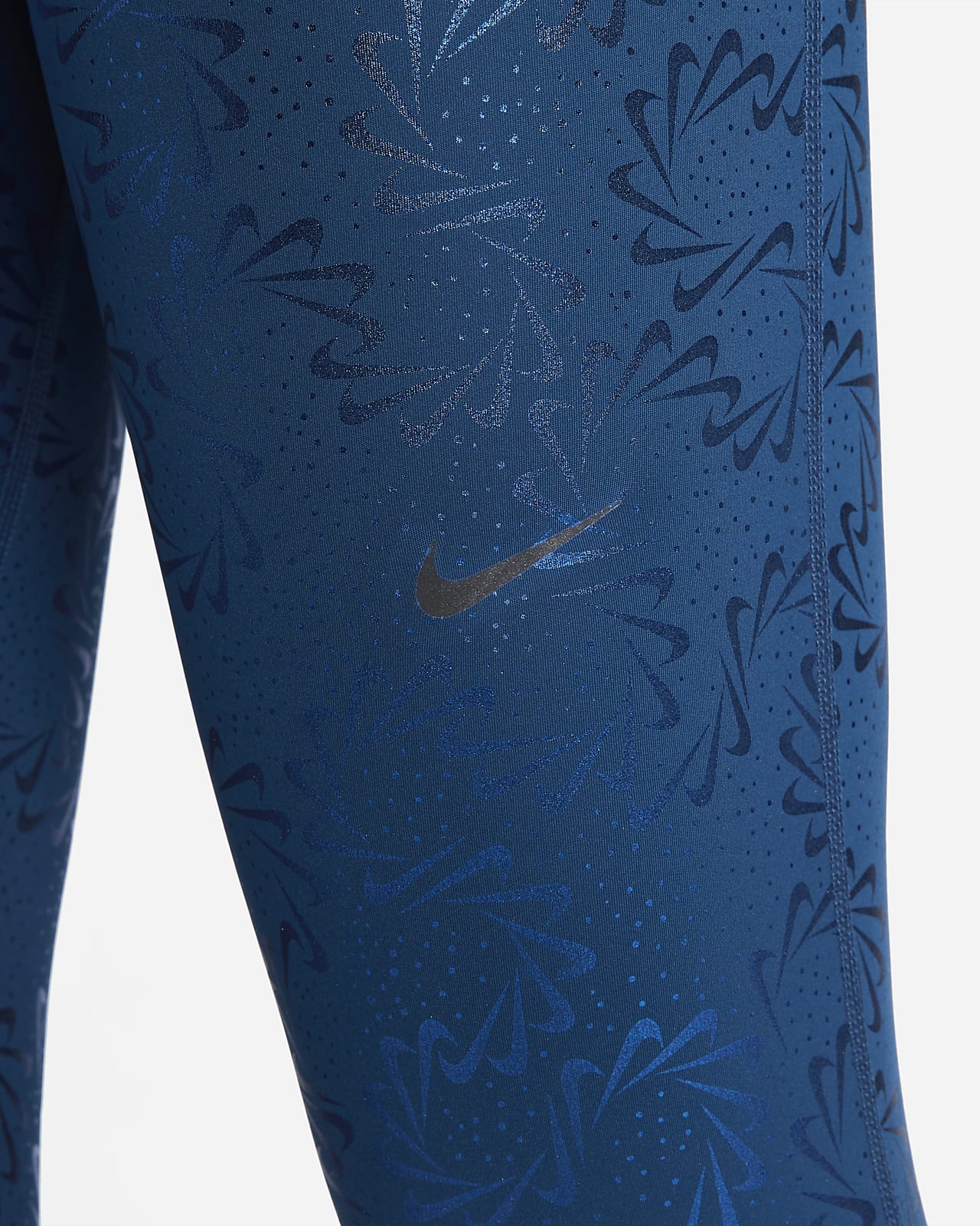 Nike Women's Pro Mid-rise Allover Print Leggings (plus Size) In Black