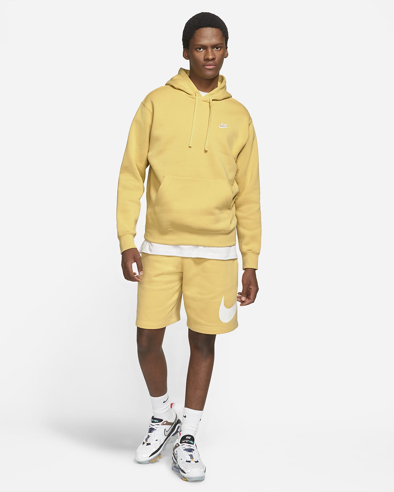 nike pullover hoodie yellow