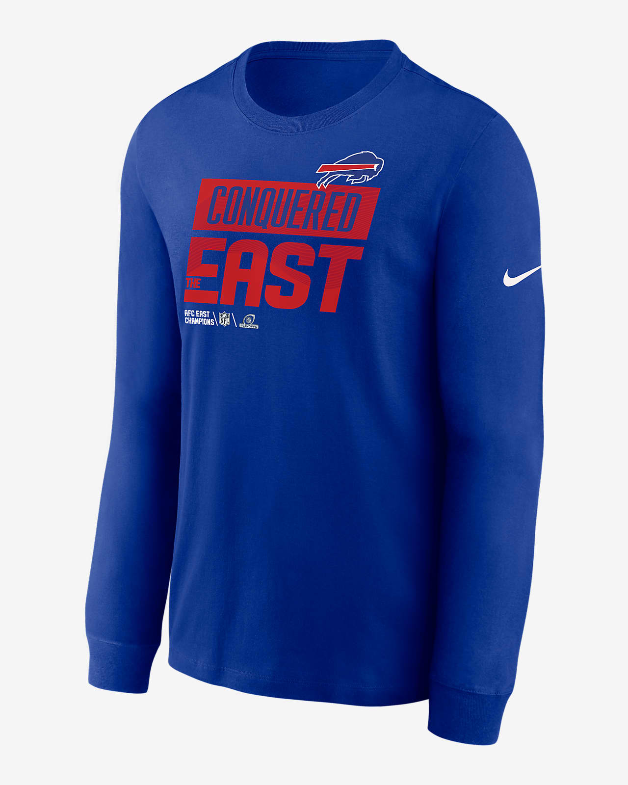 Playera de manga larga para hombre Nike 2022 AFC East Champions Trophy  Collection (NFL Buffalo Bills). Nike.com