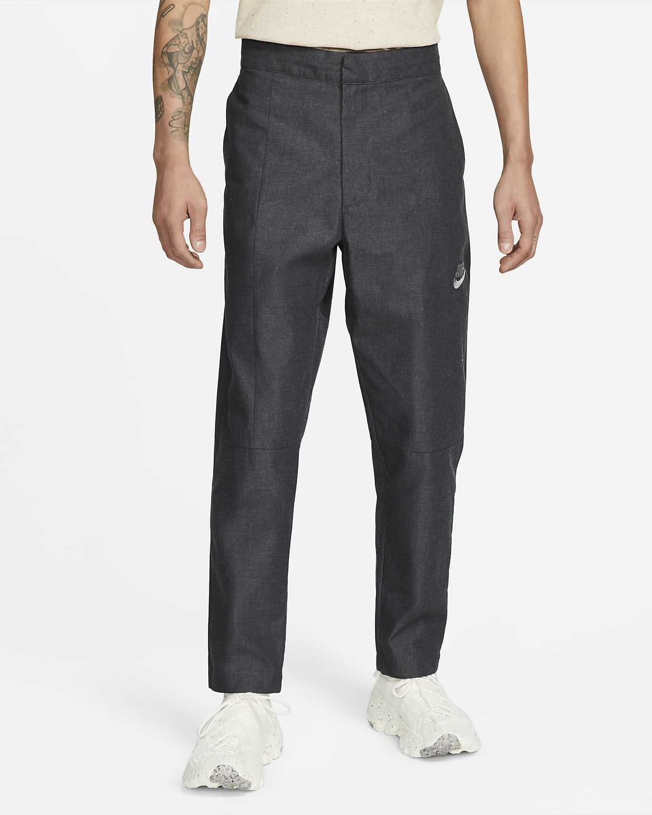 Nike Revival woven straight leg trousers in smoke grey