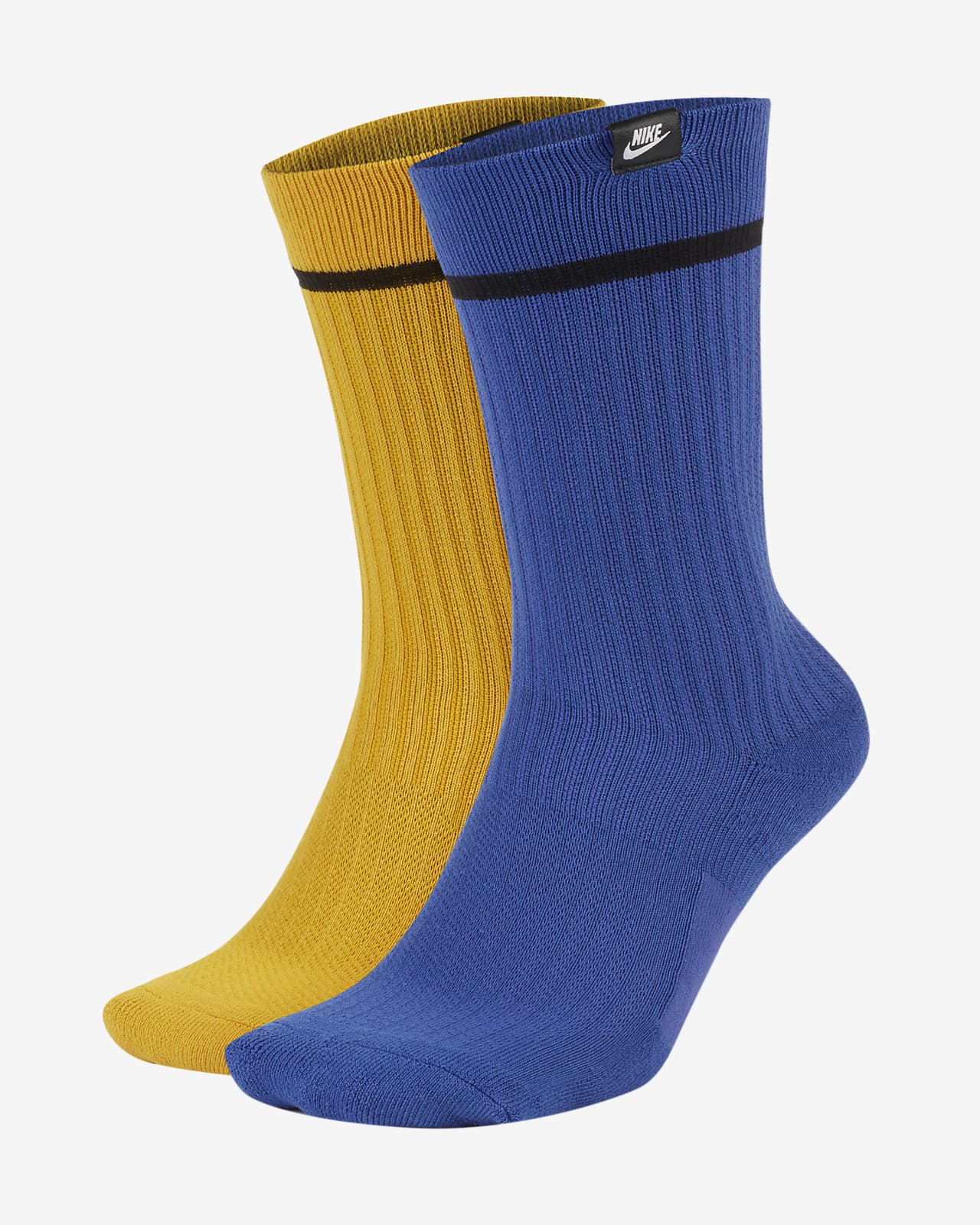 blue and yellow nike socks