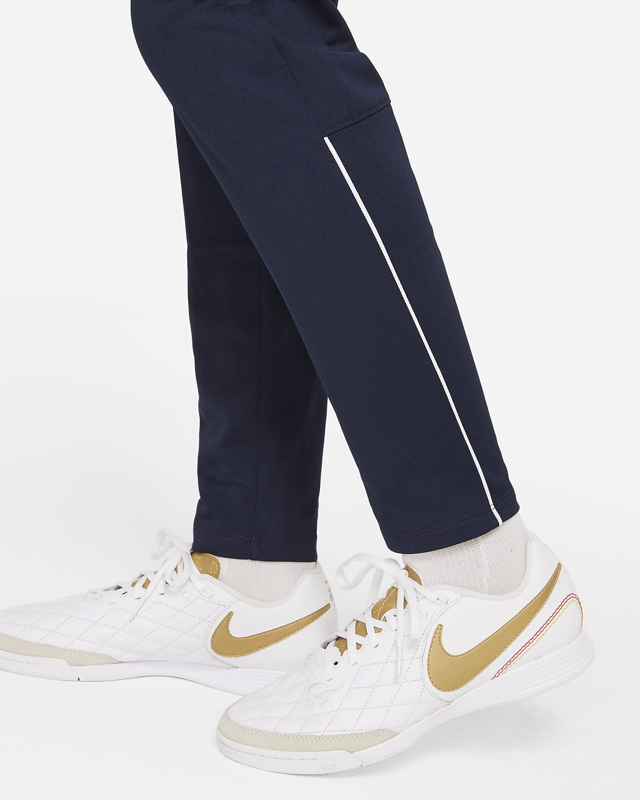 Nike Dry Academy 21 Knit Soccer Pant Women's M Navy Blue CV2665 Dri-Fit  White