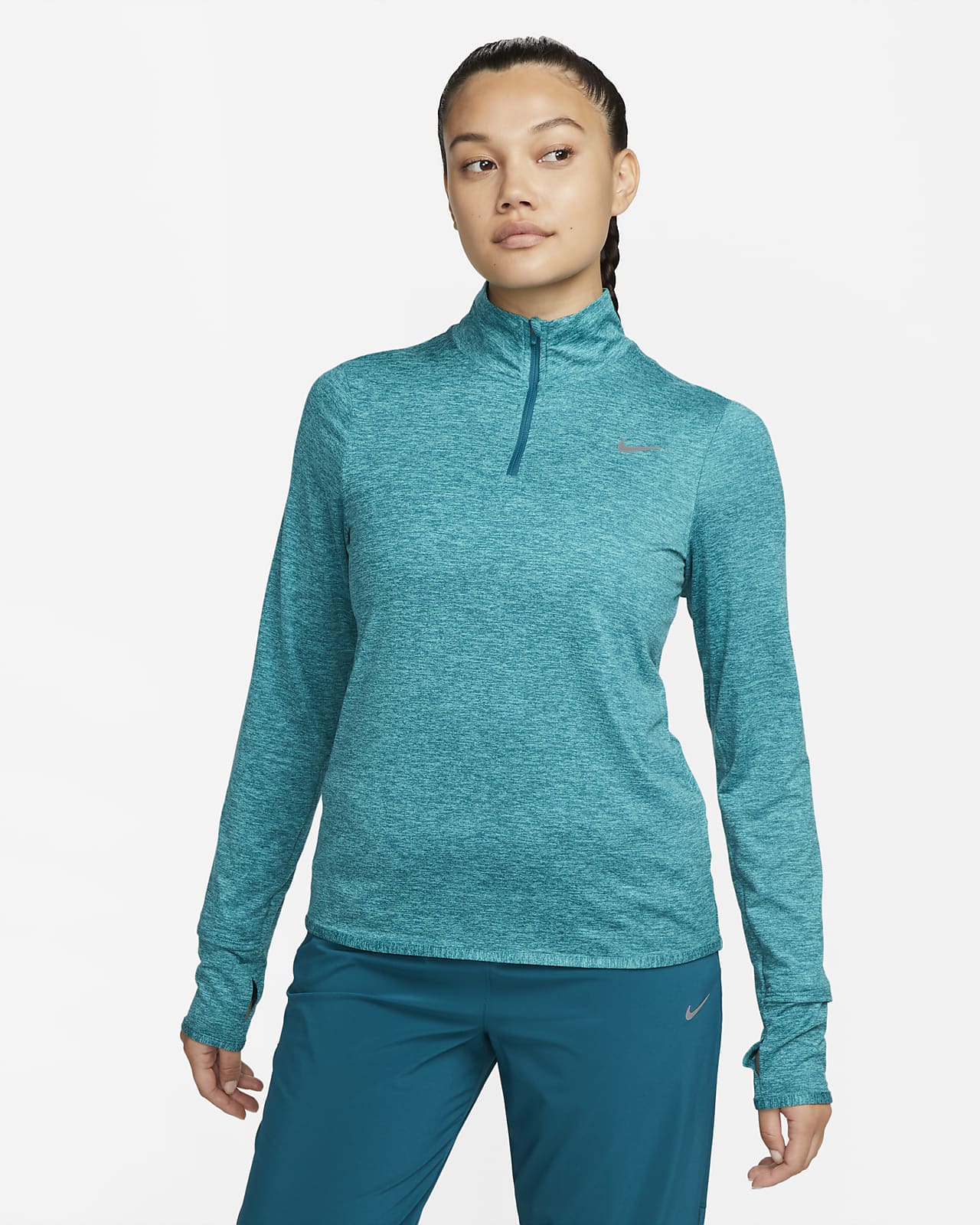 Nike Dri-FIT Swift UV Women's 1/4-Zip Running Top. Nike LU