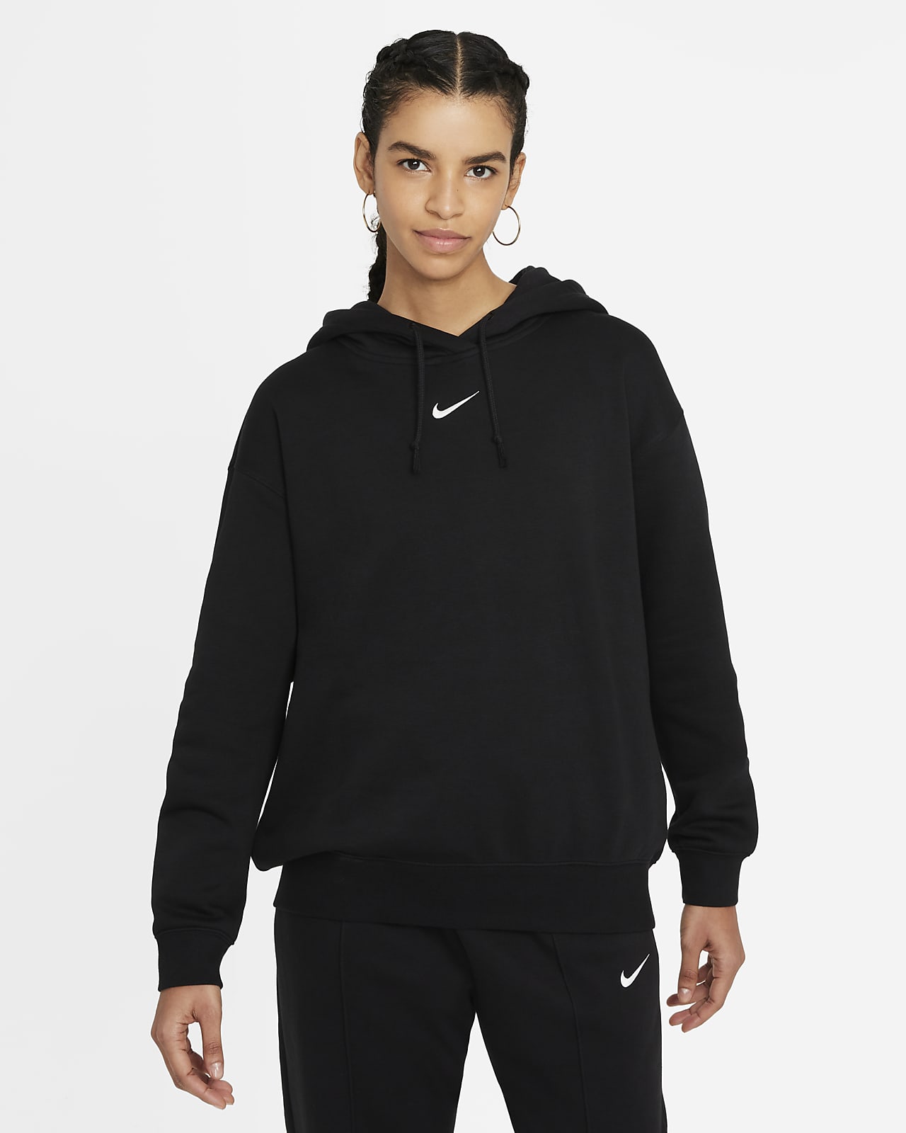 Felpa oversize in fleece con cappuccio Nike Sportswear Essential Collection - Donna