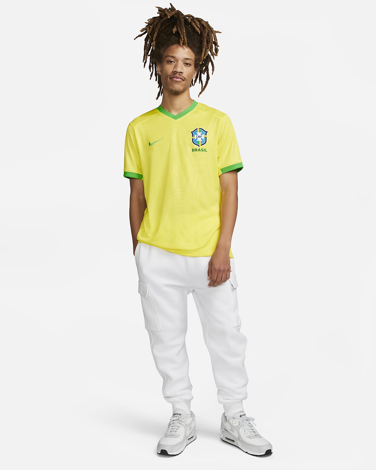 Jersey de f tbol Nike Dri FIT de Brasil local 2023 Stadium para hombre