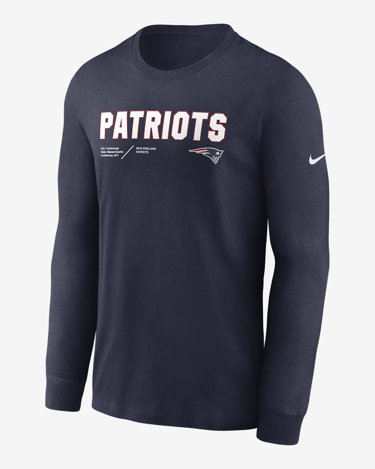 Nike Dri-FIT Infograph Lockup (NFL New England Patriots) Men's Long-Sleeve T-Shirt.