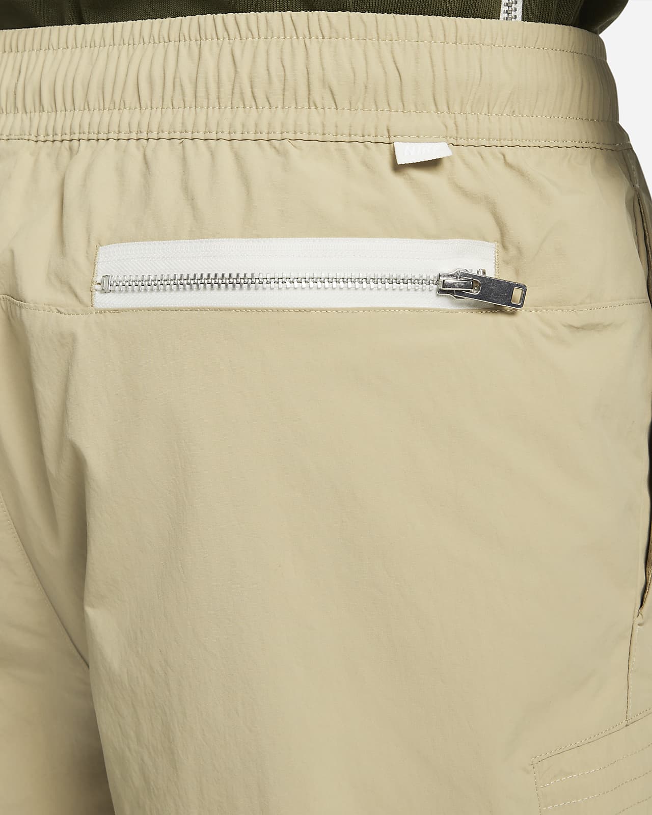 Essentials Boys Woven Flat-Front Khaki Shorts 