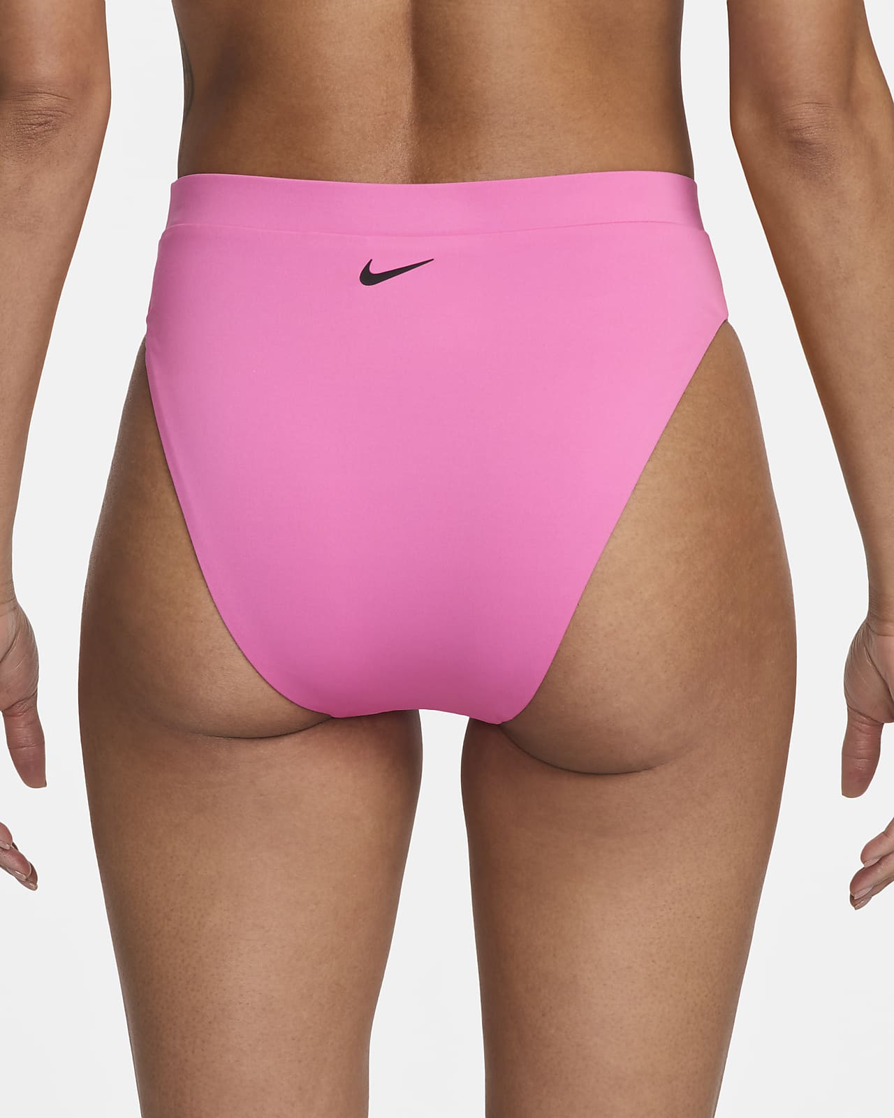  Womens Coral Pink High Waisted Bikini Bottom Tummy