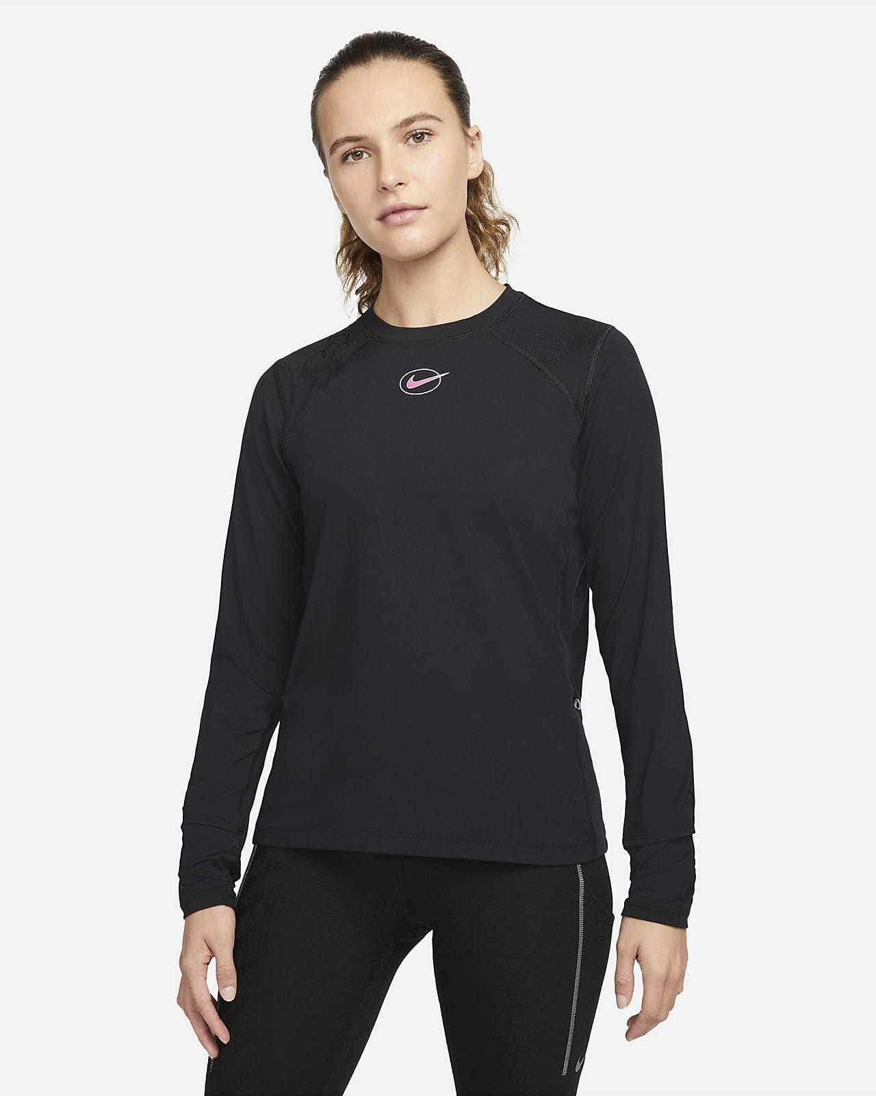 women's nike dri fit long sleeve running shirt