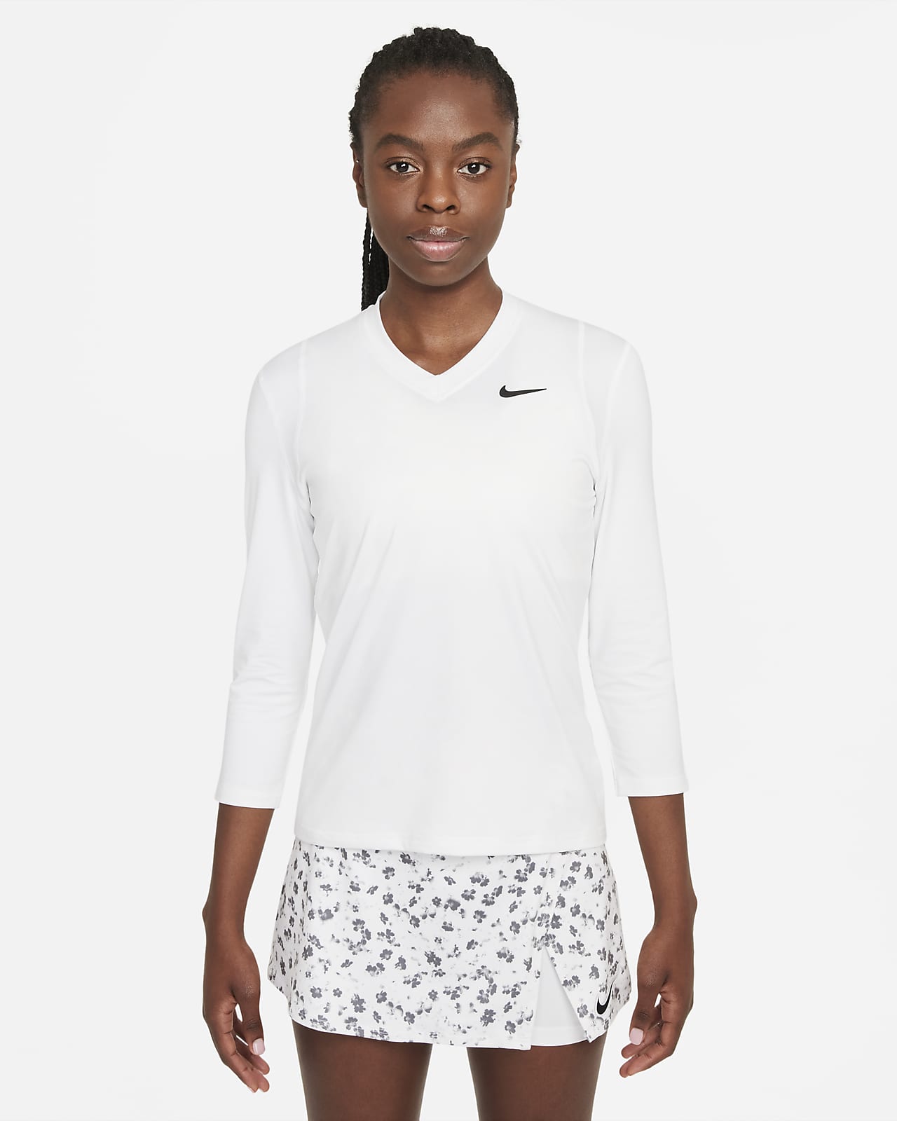 Maglia da tennis con manica a 3/4 NikeCourt Dri-FIT UV Victory - Donna.  Nike IT