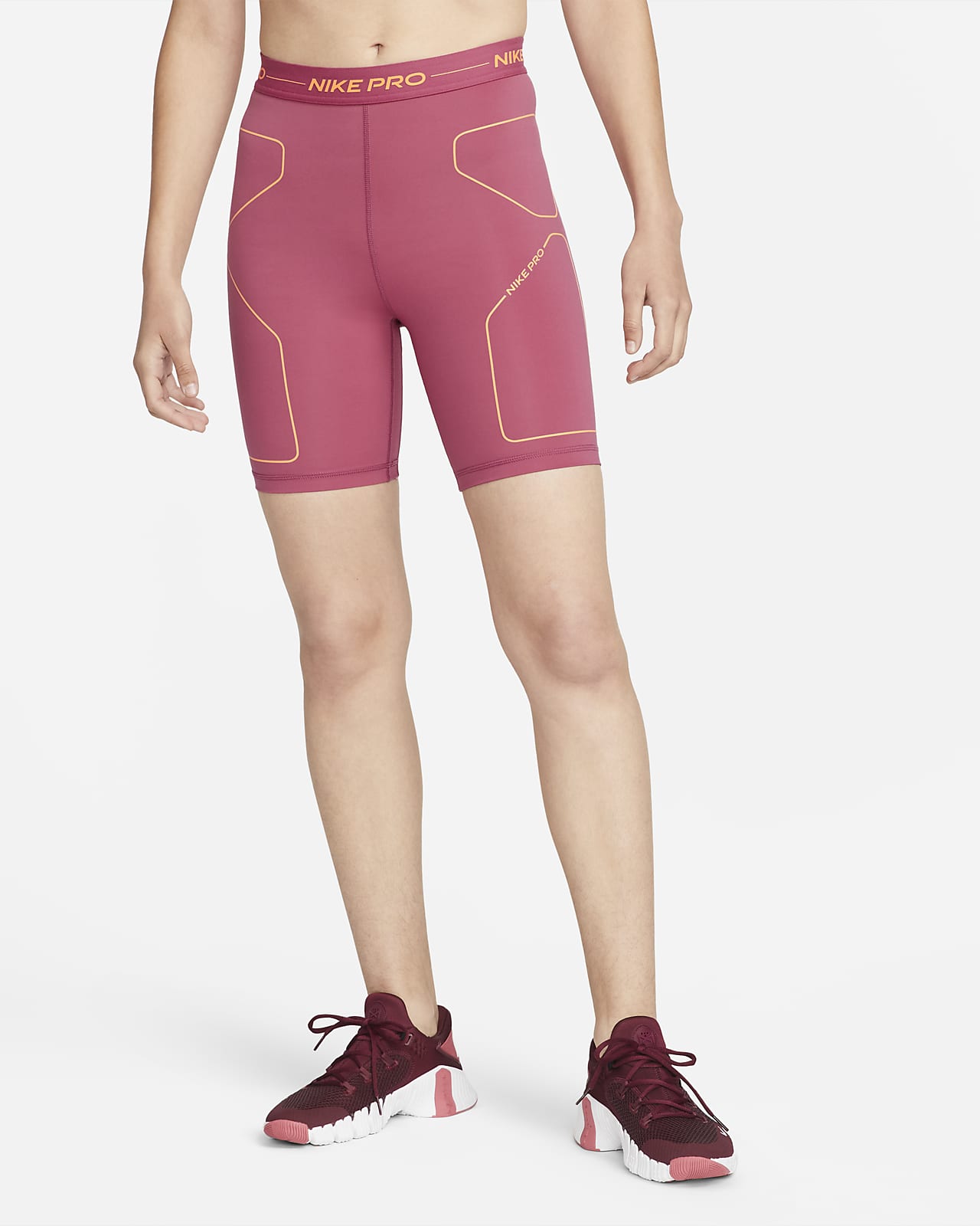 Shorts de entrenamiento de tiro alto de 18 cm para mujer Nike Pro