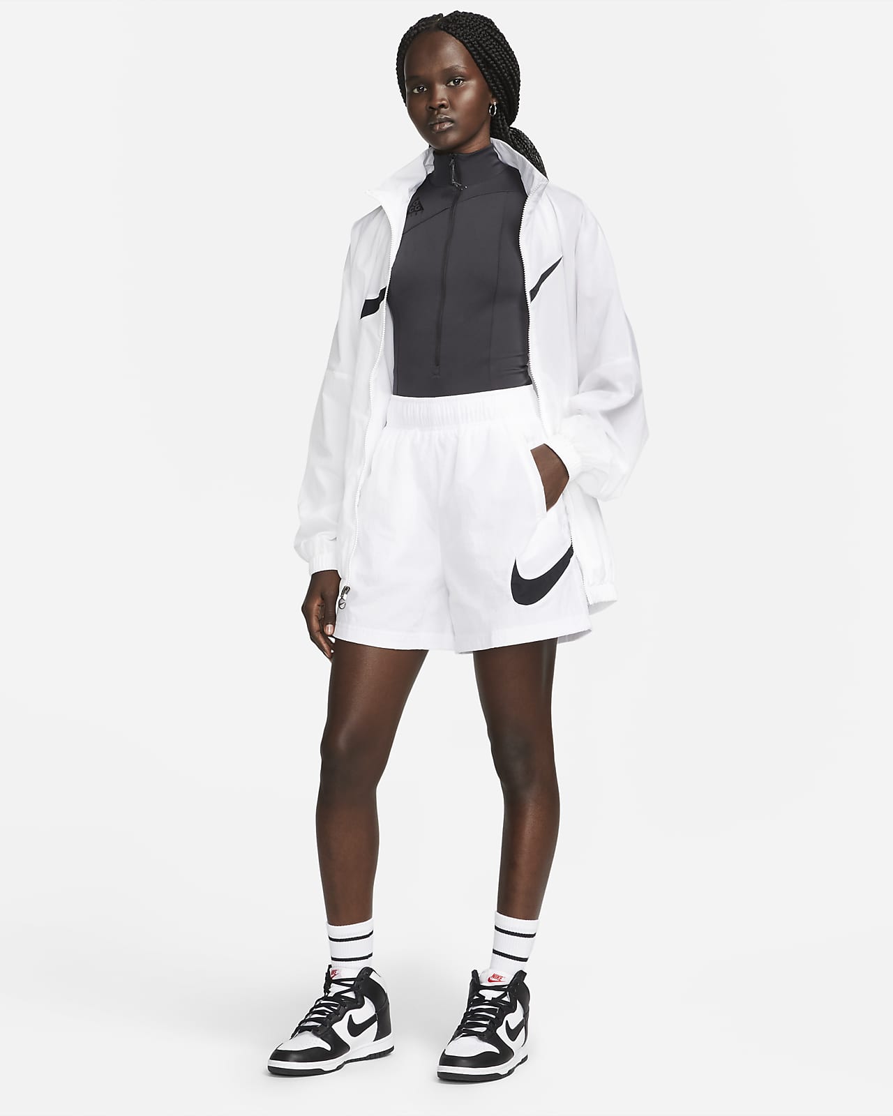 Nike Sportswear Essential Women's High-Rise Woven Shorts. Nike CZ