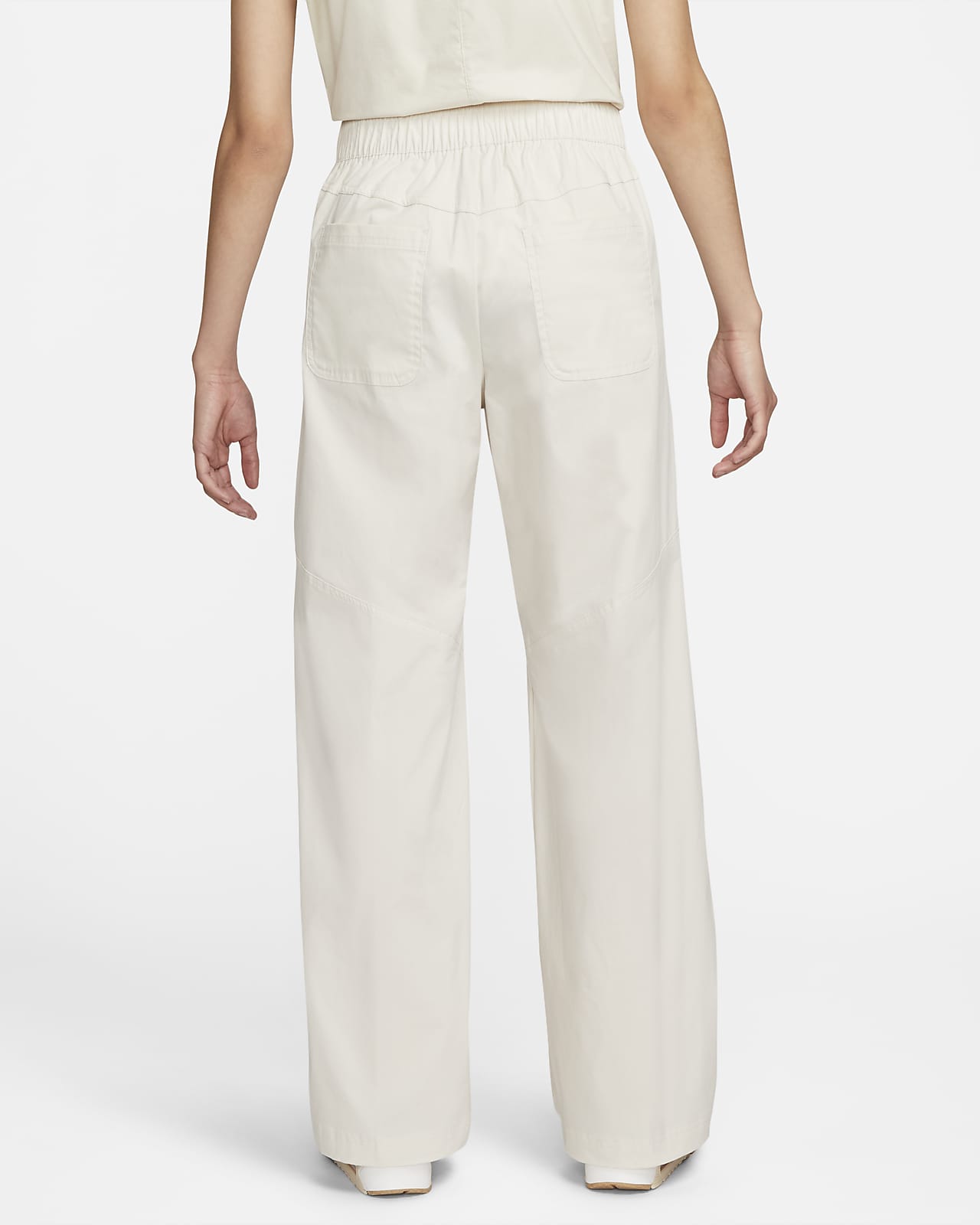 Pure White Linen High Waisted Trouser - WOMEN Pants