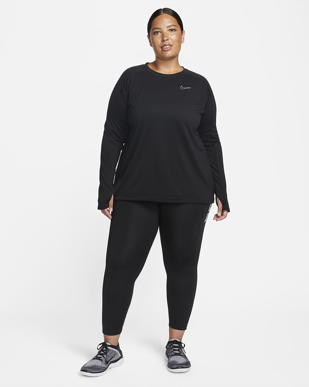 Nike DriFIT Swoosh Run Women's Running Mid Layer (Plus Size). Nike NL