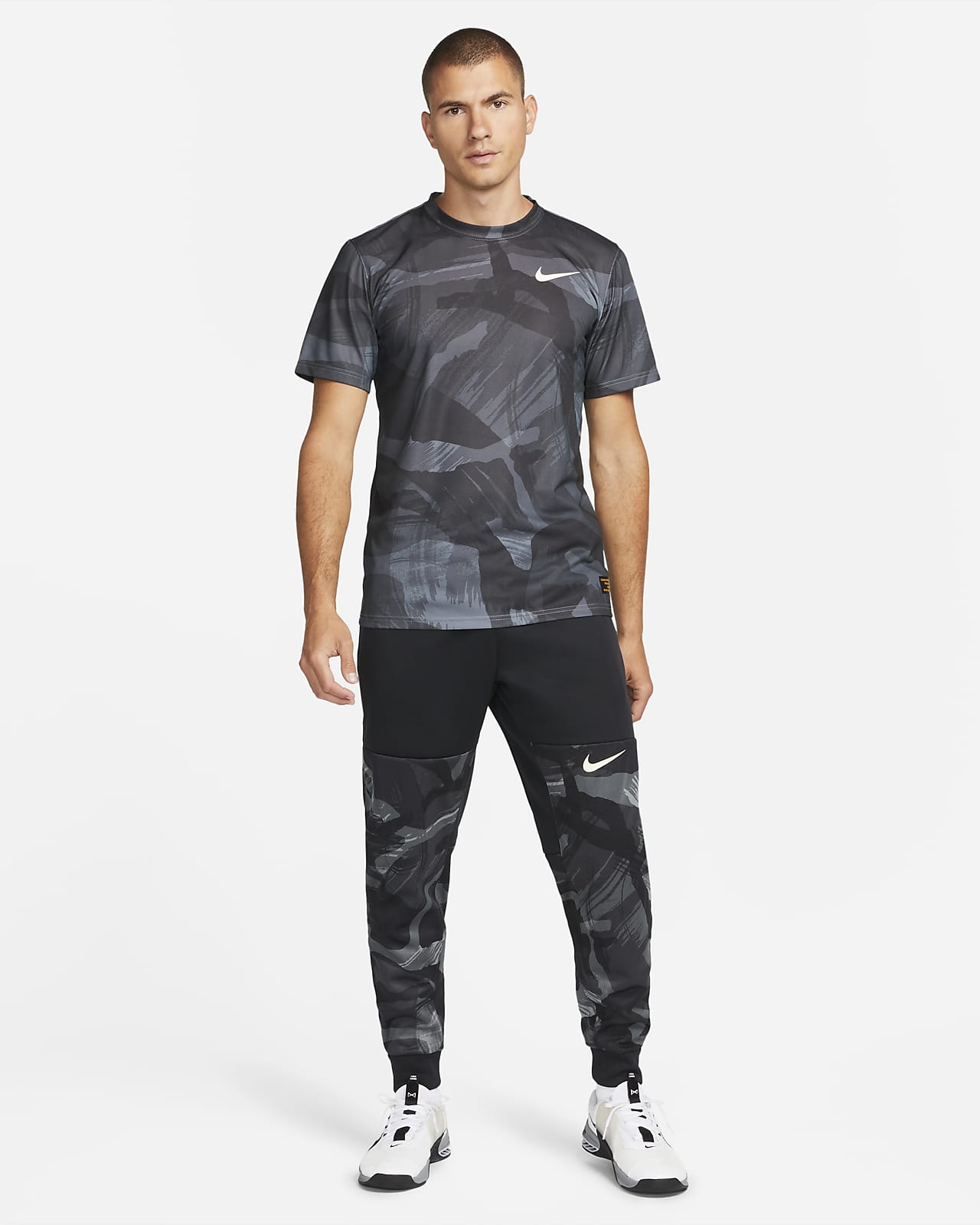 nike camo gym top