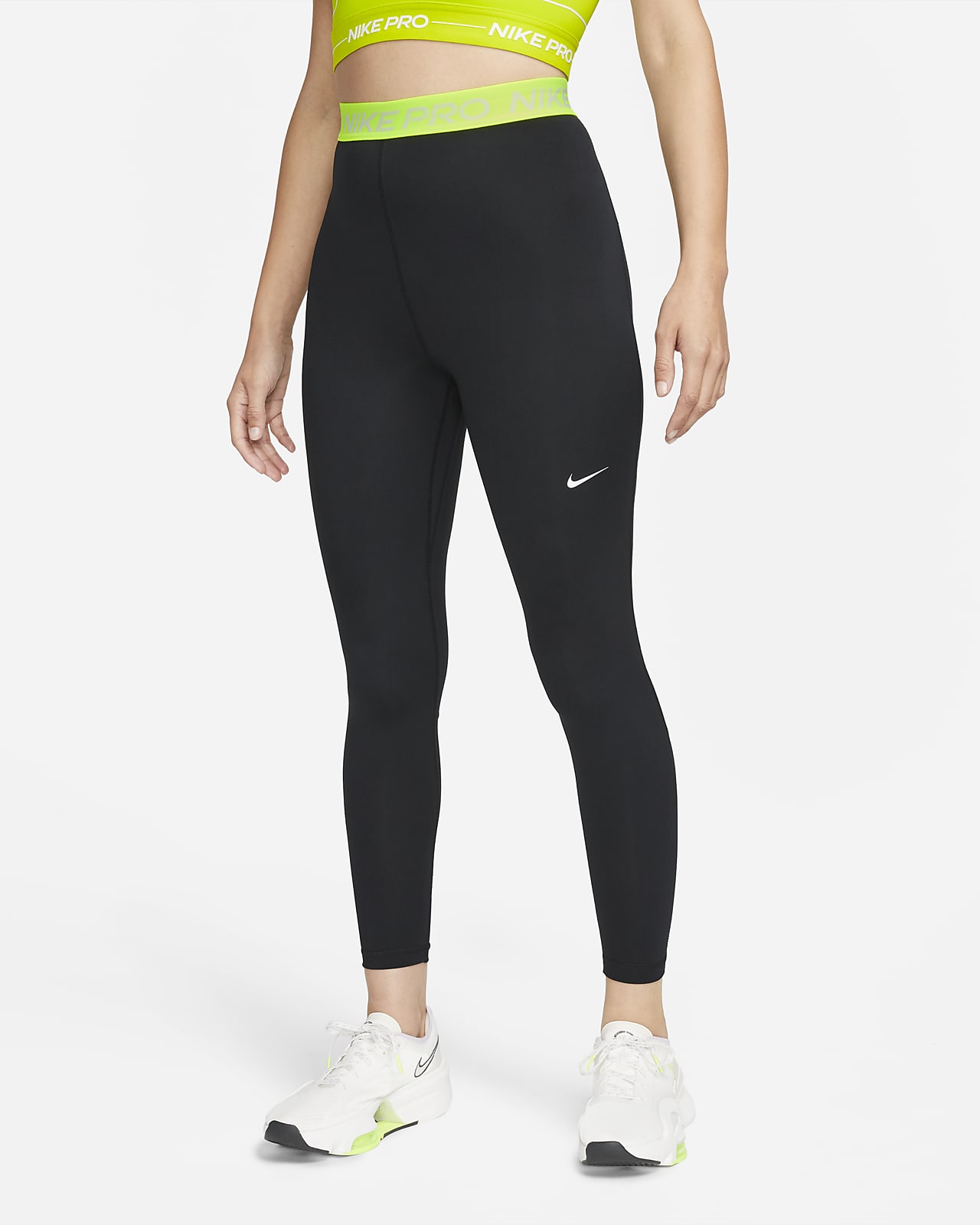 Nike Pro 365 Leggings de con paneles malla y de talle alto - Mujer. ES