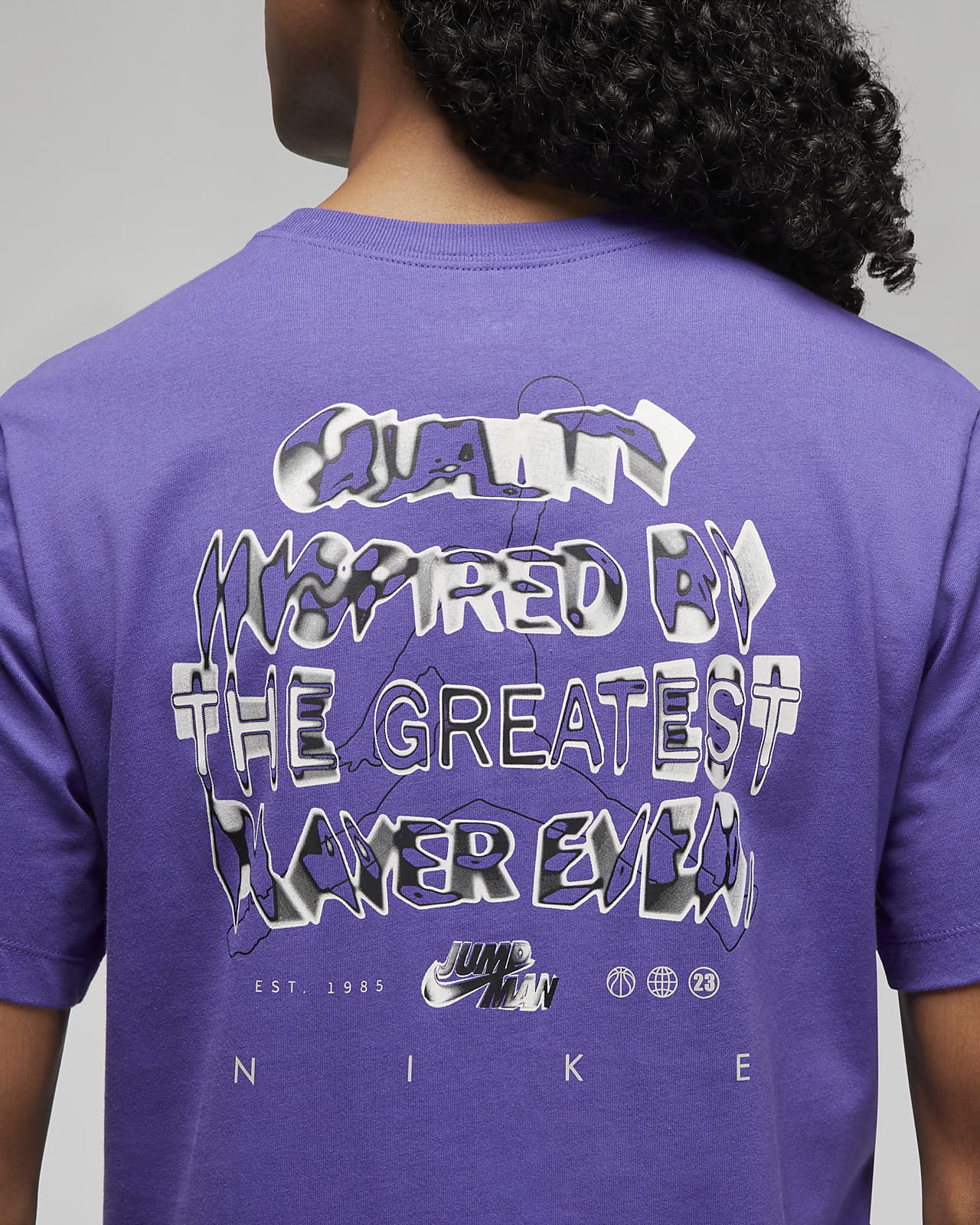 purple jumpman shirt