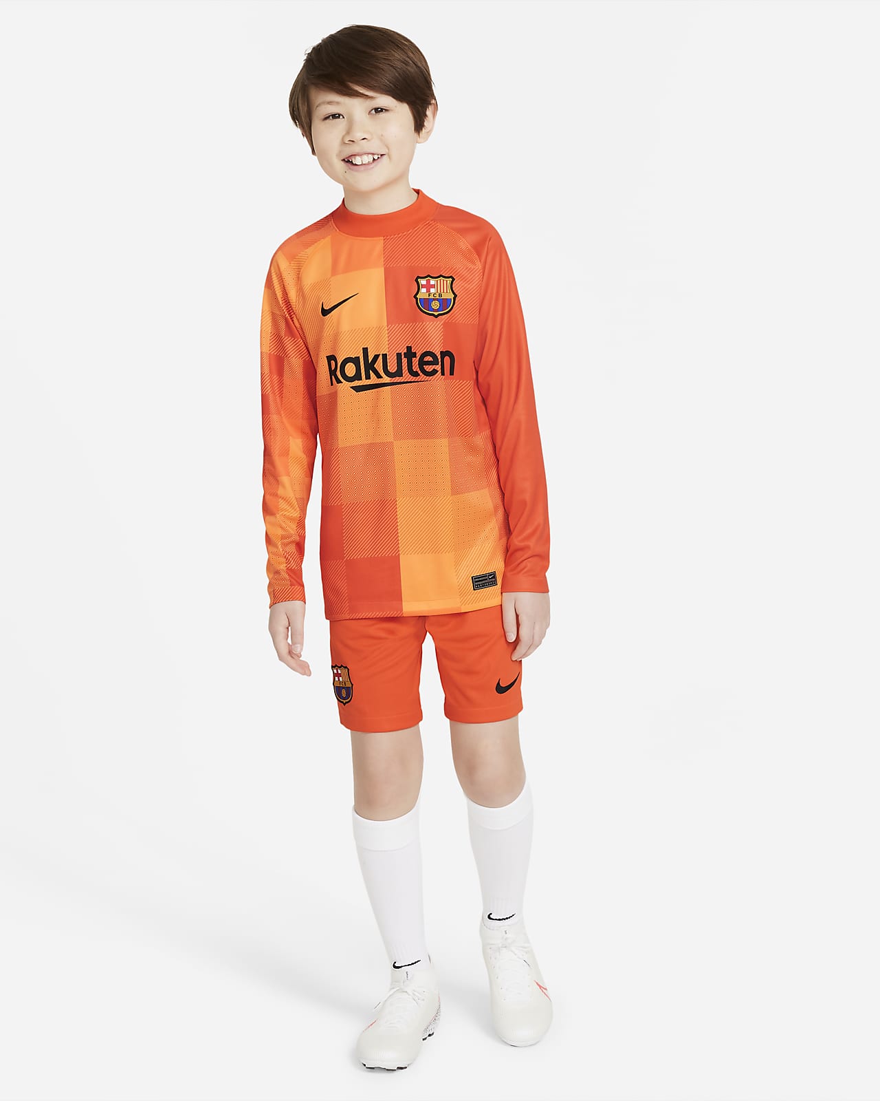 F.C. Barcelona 2021/22 Stadium Goalkeeper Older Kids' Long-Sleeve ...