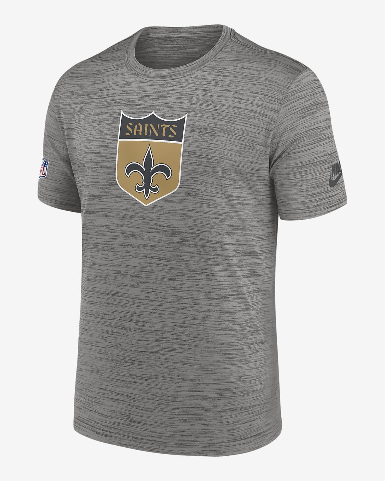Men's Nike Heather Charcoal New Orleans Saints 2023 Sideline Alternate Logo Performance T-Shirt Size: Small