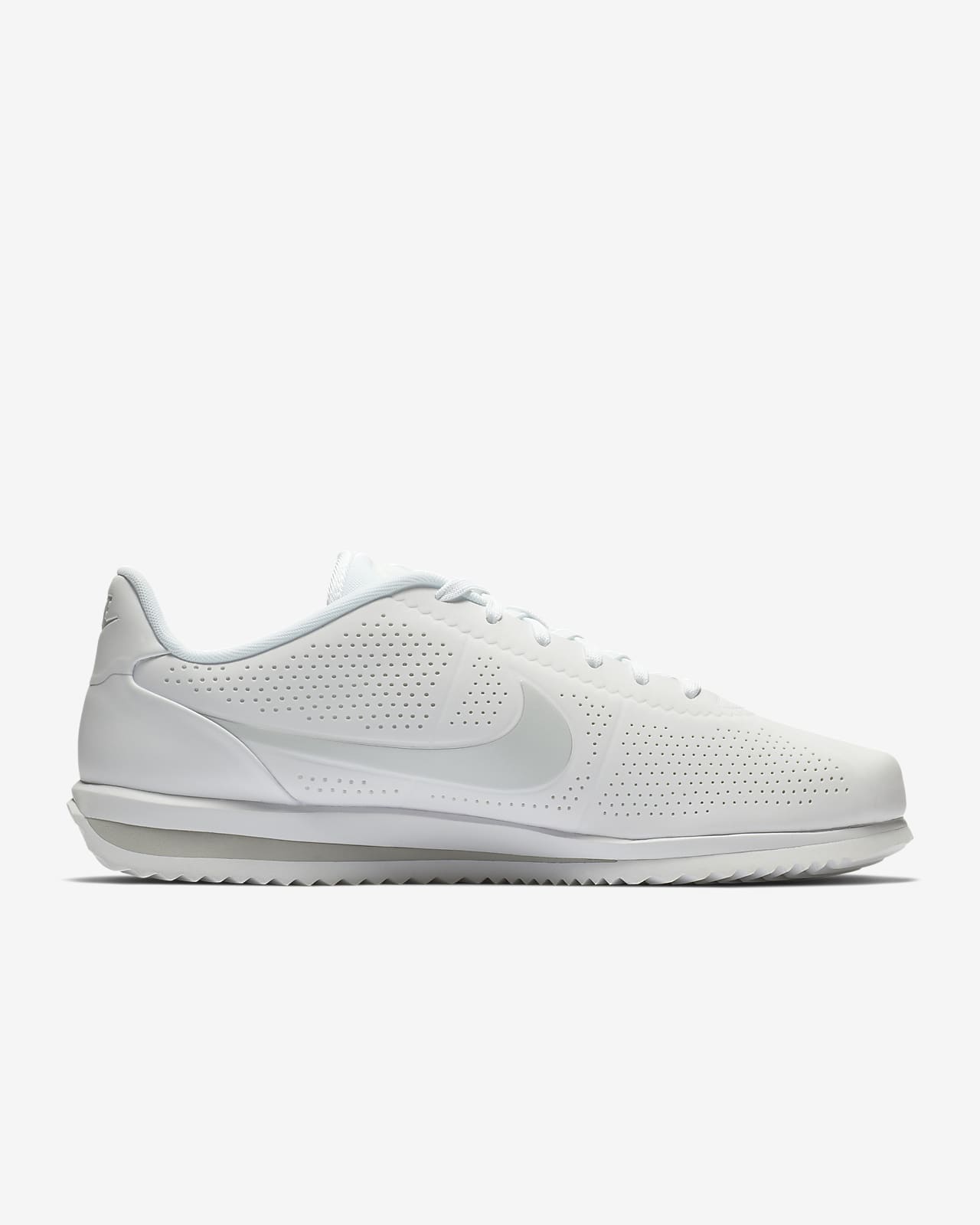 nike cortez ultra moire trainers in perforated black and white
