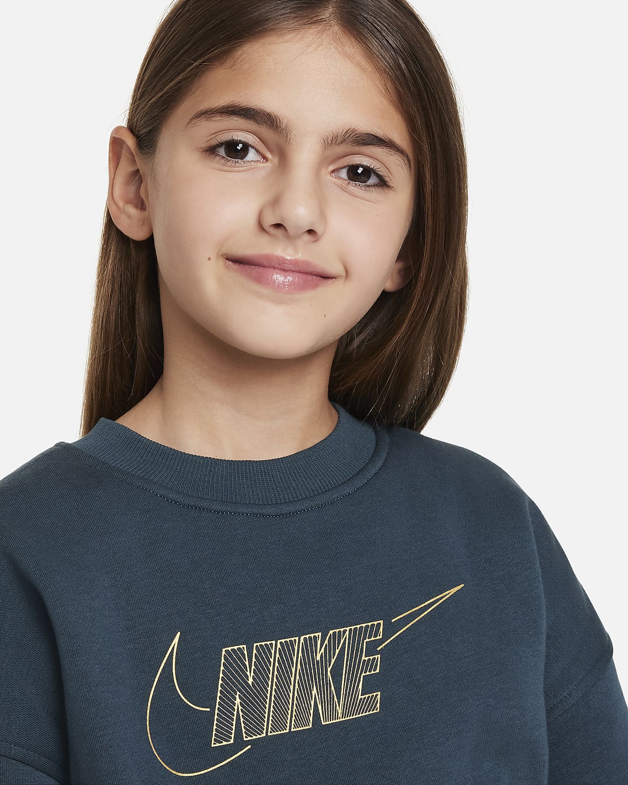 Nike Sportswear Club Fleece Older Kids' (Girls') Crew-Neck Sweatshirt