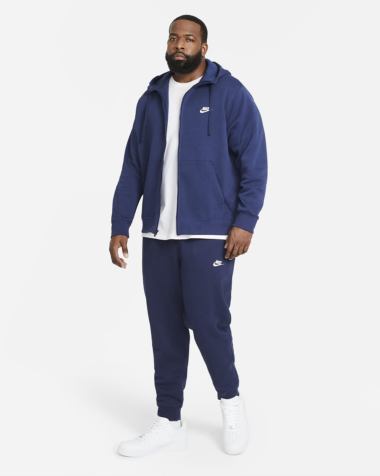 navy club fleece joggers