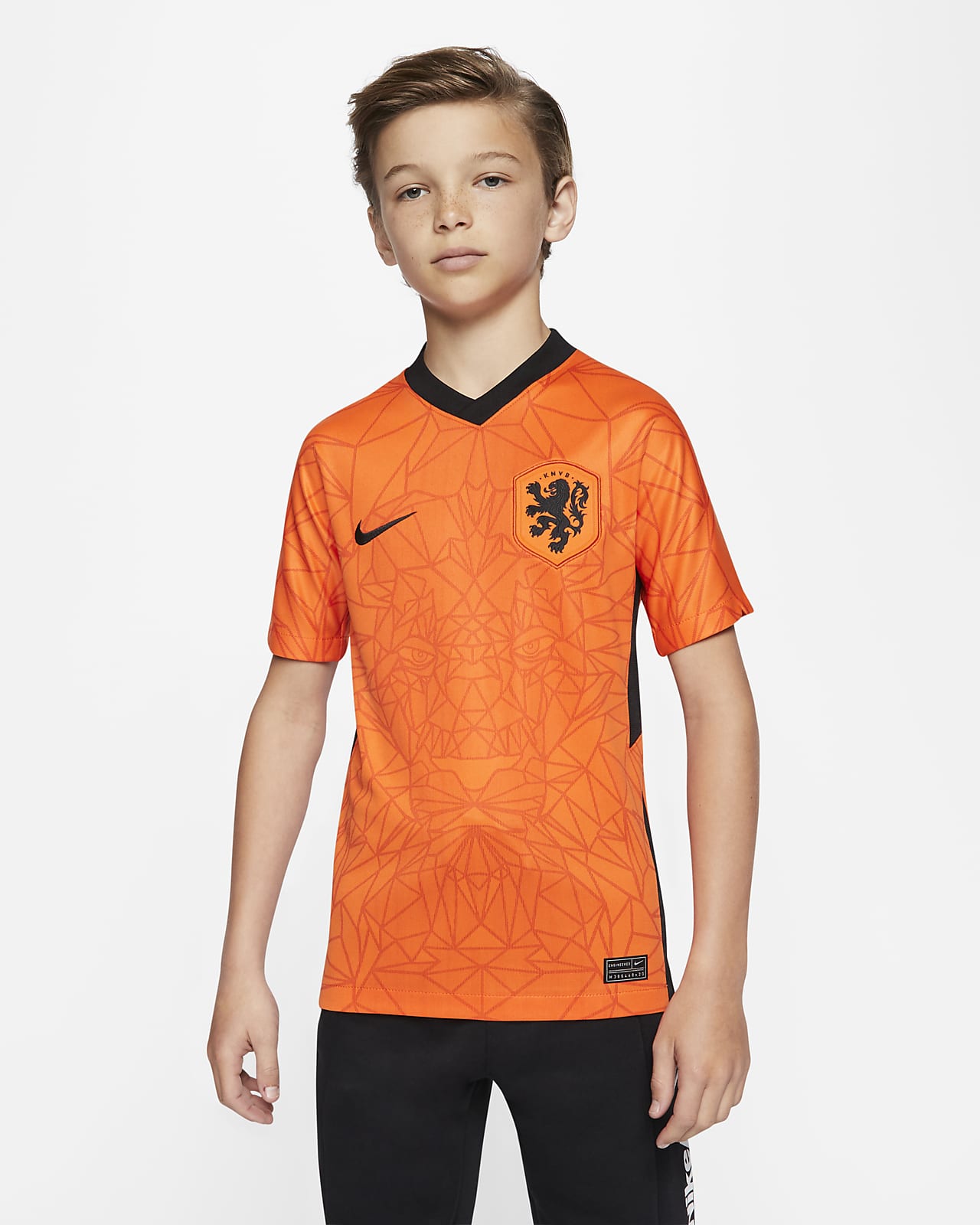 Netherlands 2020 Stadium Home Older Kids' Football Shirt. Nike AT