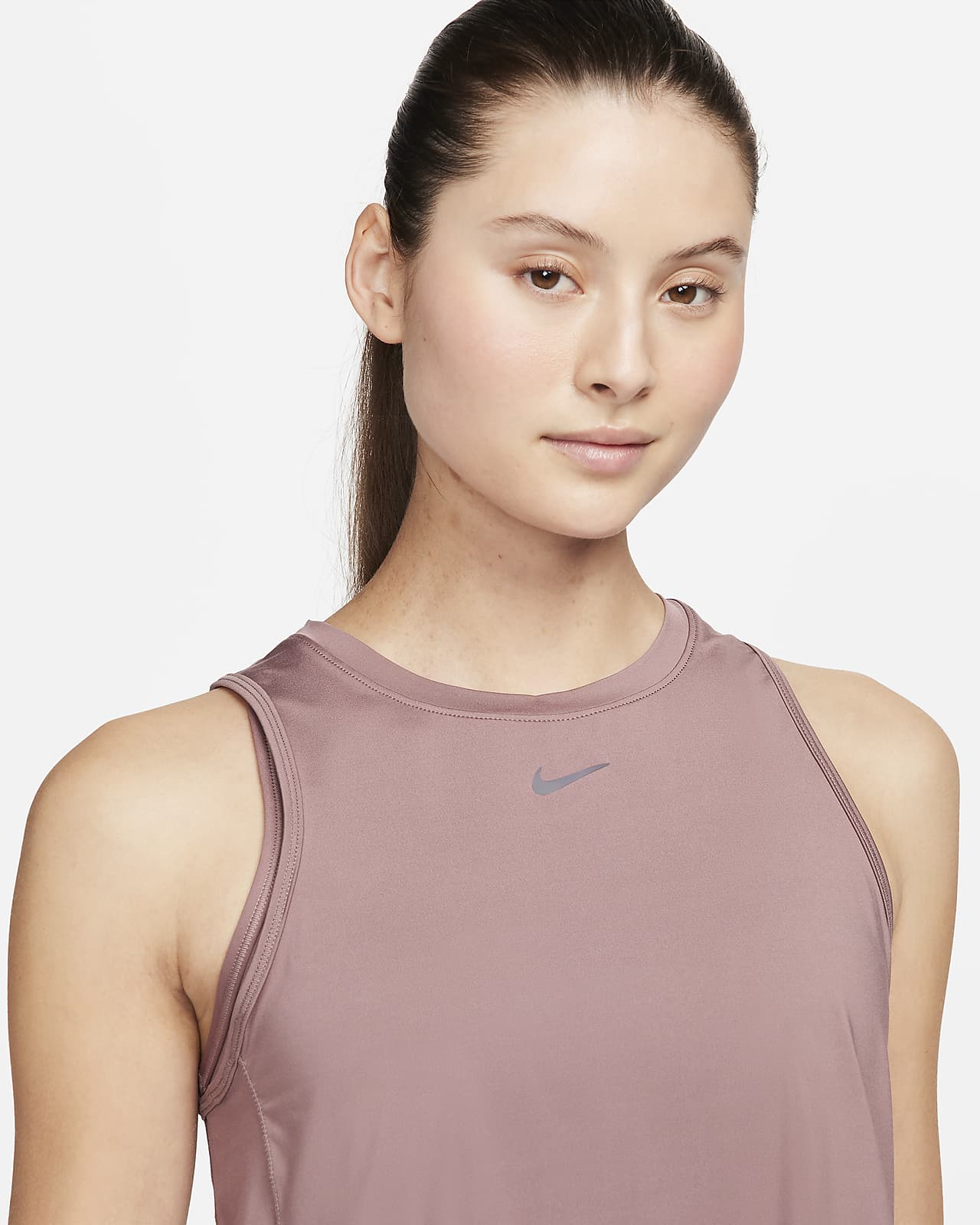 Nike, One Fitted Dri-FIT Cropped Tank Top - Pink