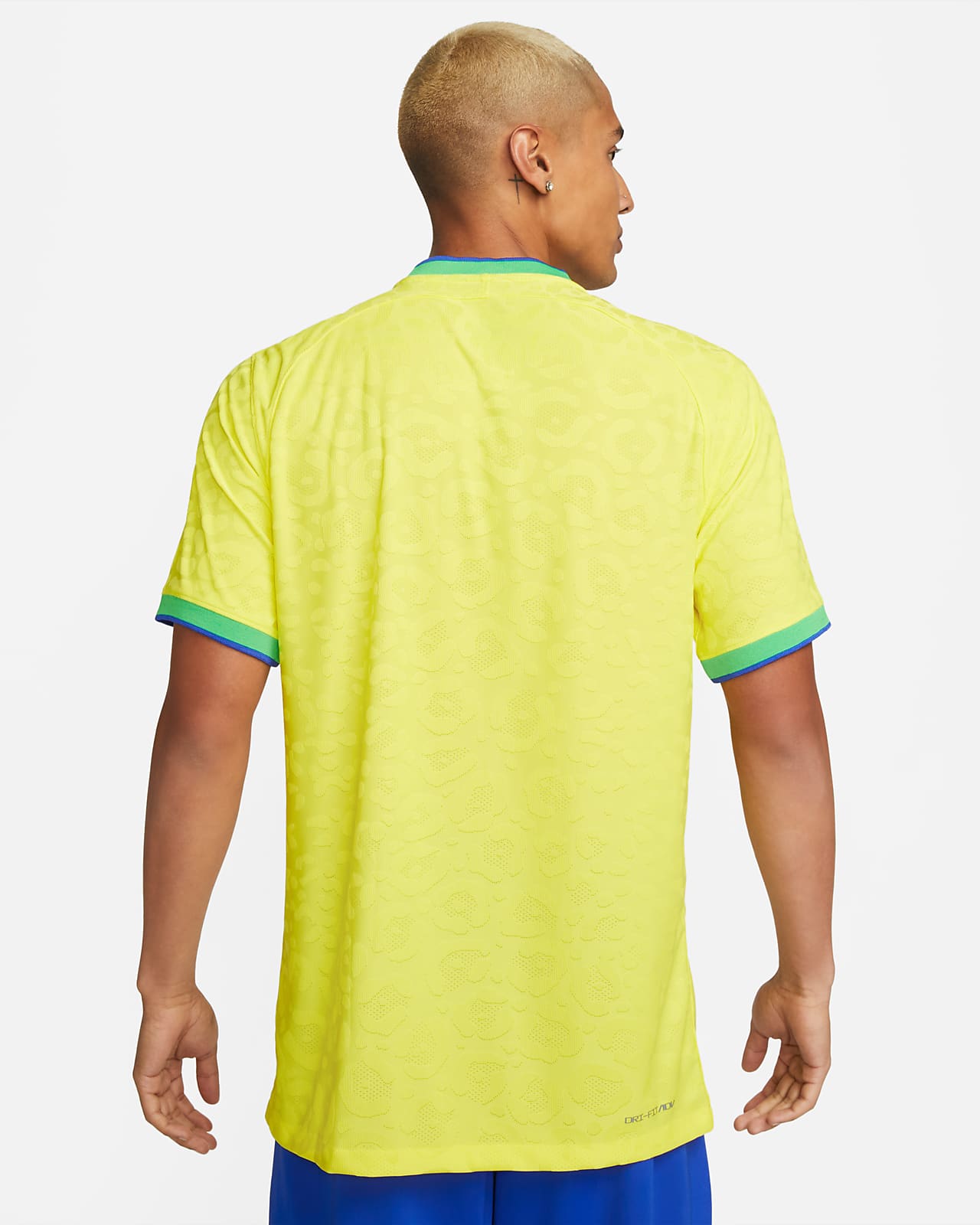 Nike Mens Brasil Athletic Cut Dri-Fit T-Shirt Yellow