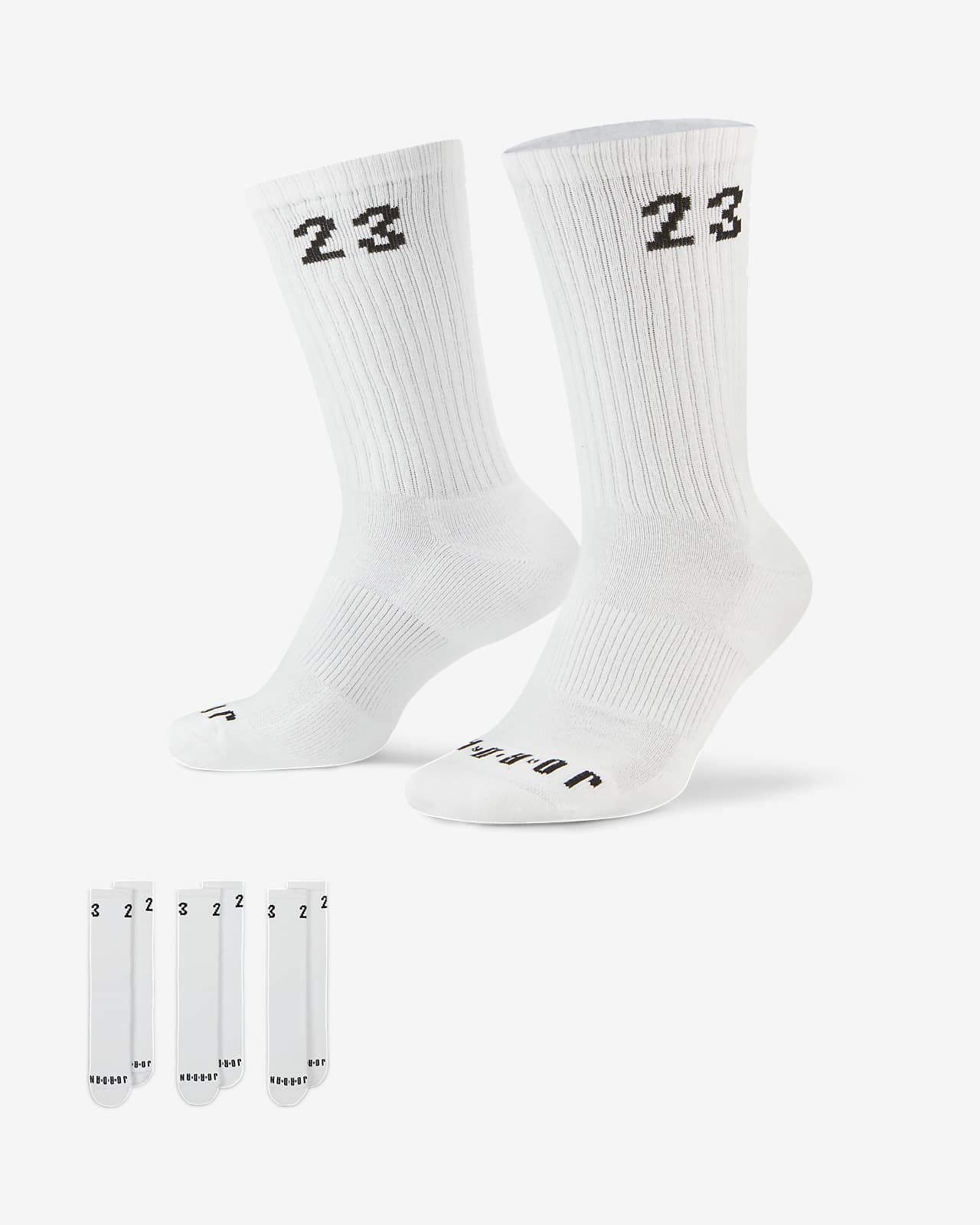Vista Aislante Lavandería a monedas Calcetas Jordan Essentials (3 pares). Nike MX