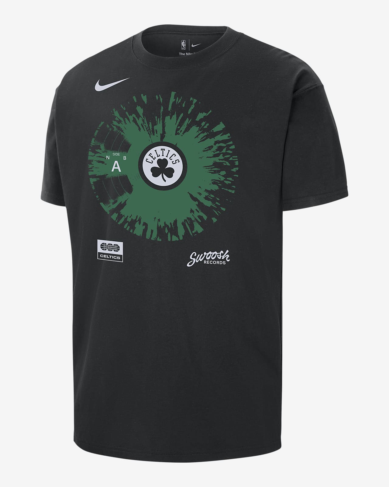 NBA Edition Hoodie Boston Celtics Size Medium Mens Black With Green Stripe
