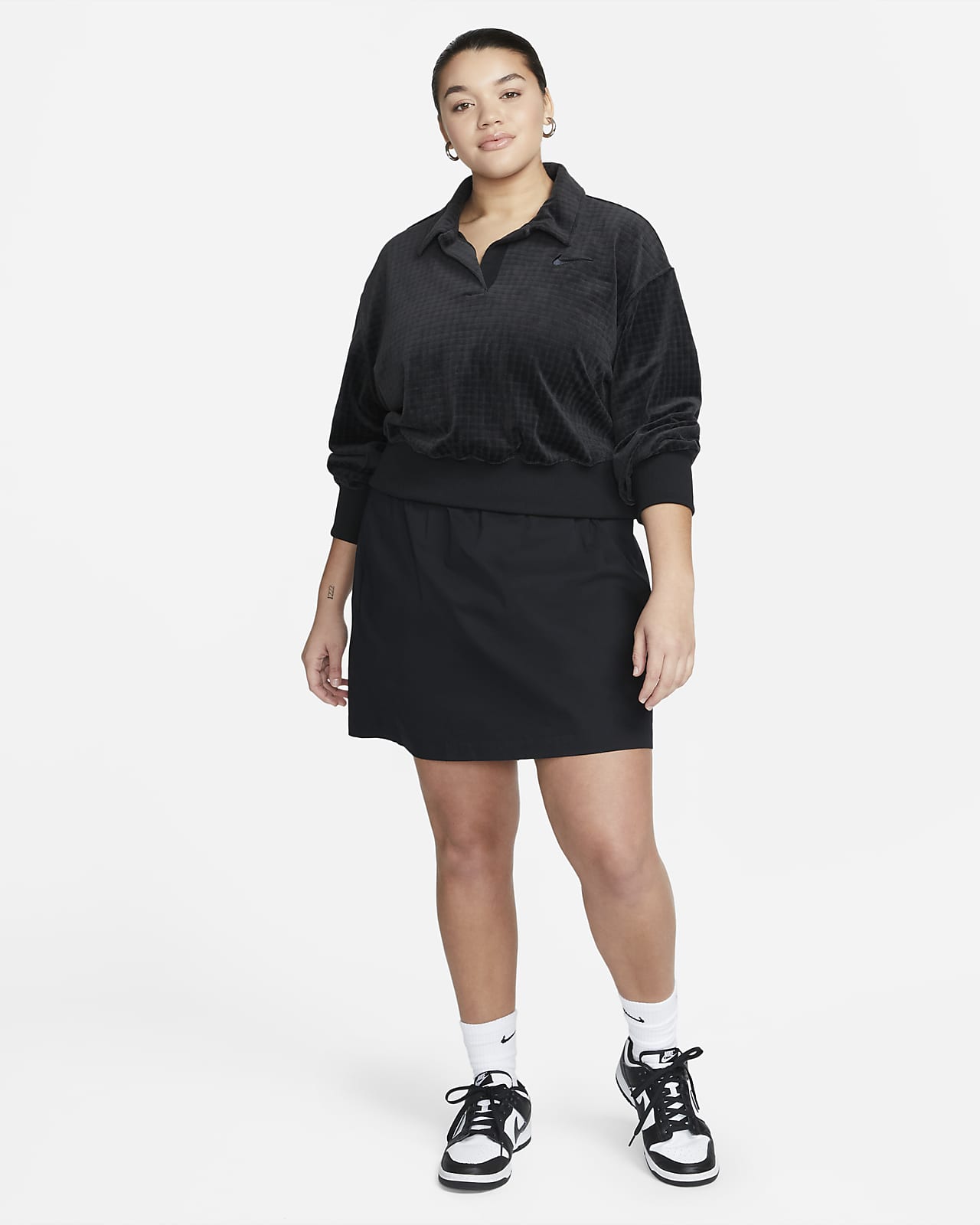Nike Sportswear Velours-Poloshirt für Damen (große Größe)