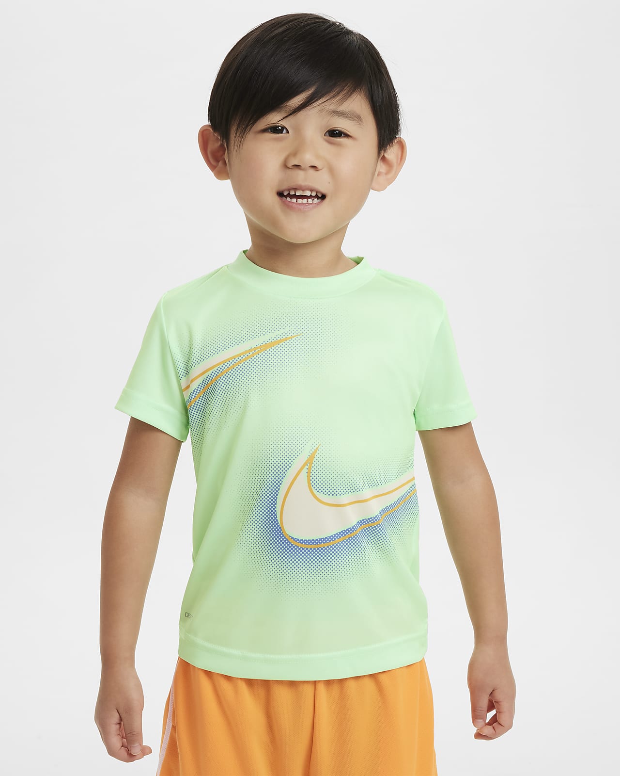 Playera Swoosh de estilo elevado infantil Nike Dri-FIT