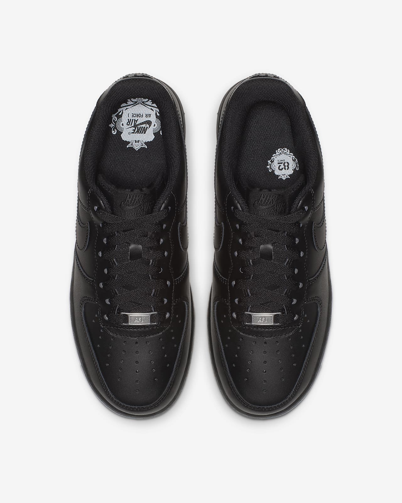 black nike air force shoes