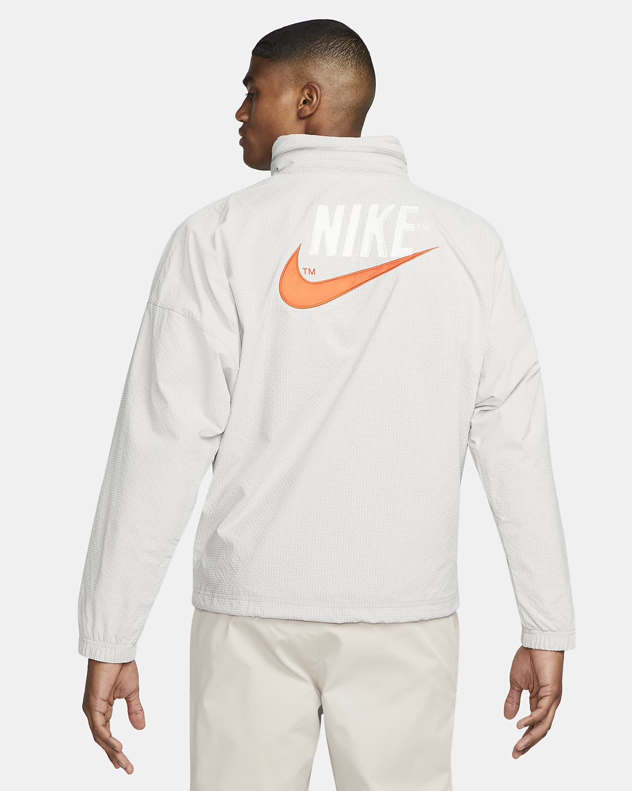 Nike Sportswear Woven Lined Jacket (Coconut Milk/University Blue/White ...
