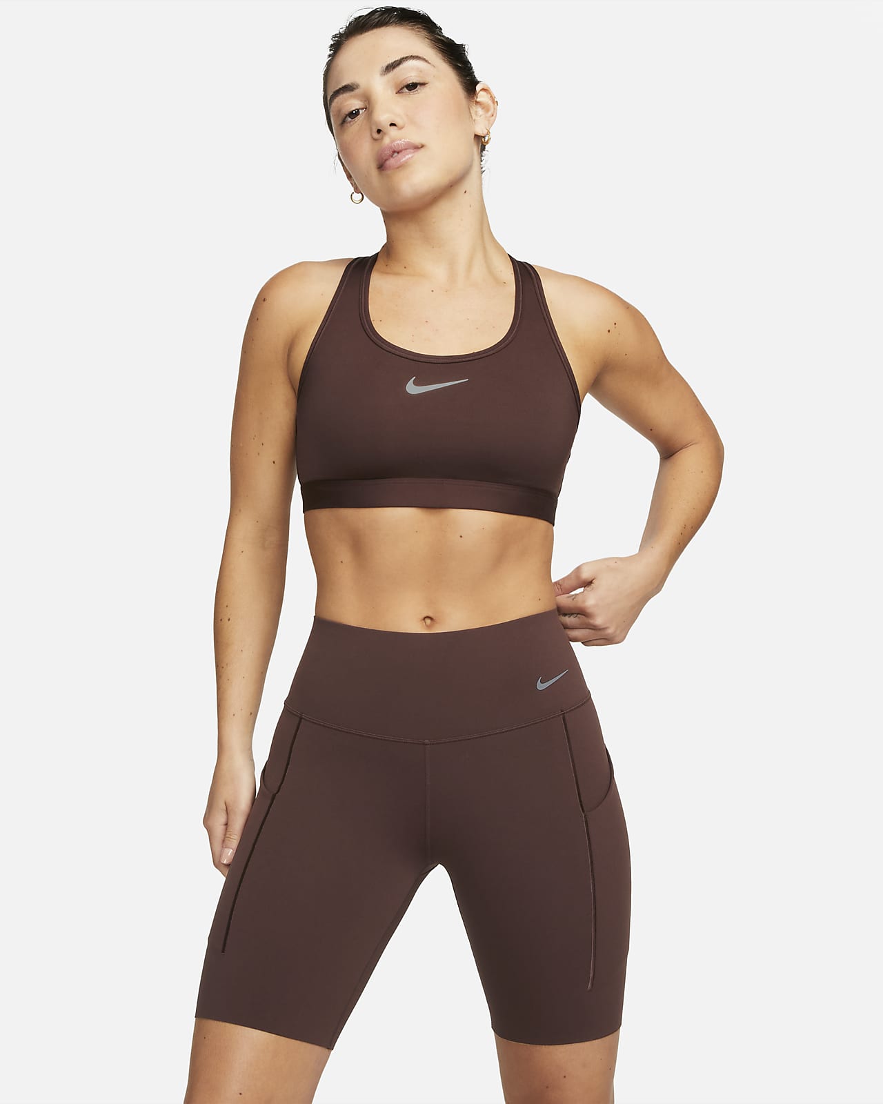 Nike Universa Women's Medium-Support Mid-Rise 8" Biker Shorts with Pockets