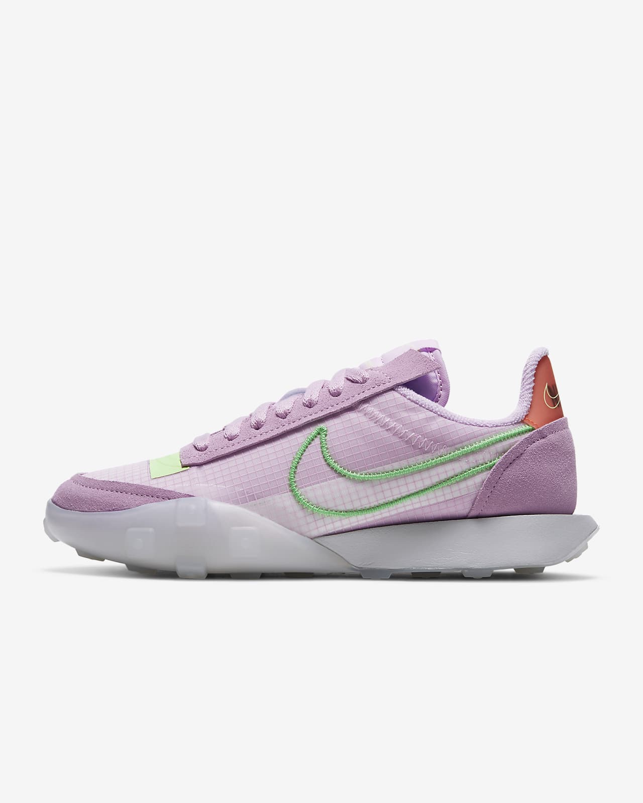 W Nike Waffle Racer 2X ‘Arctic Pink / Poison Green’ .97 Free Shipping