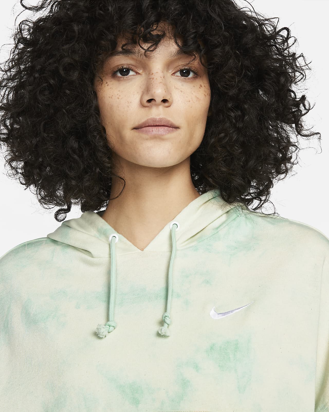 nike cropped borg fleece black