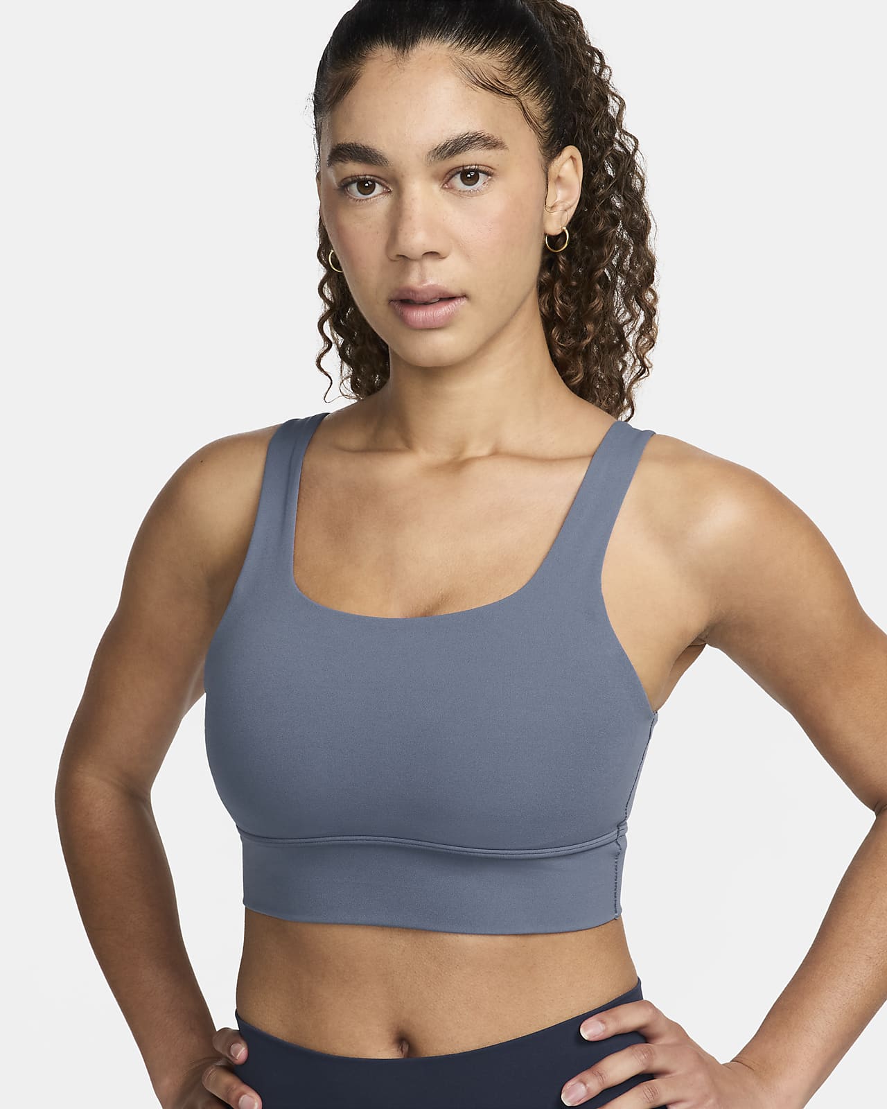  Nike Women's MED PAD AIR Bra, Valerian Blue/White