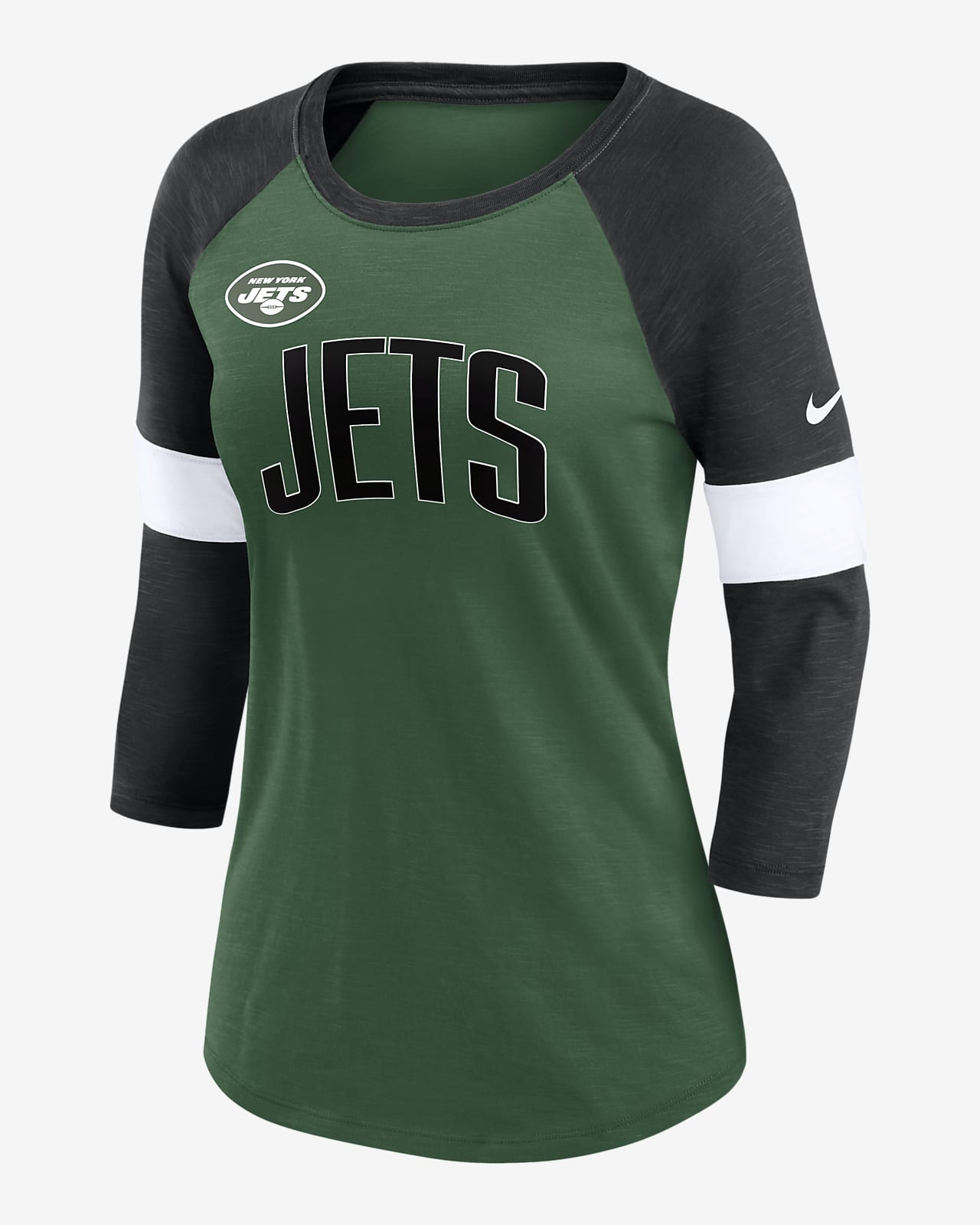 Nike Pride (NFL New York Jets) Women's 3/4-Sleeve T-Shirt.