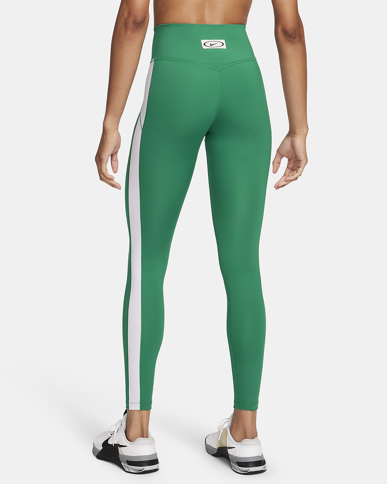 Nike Womens All Over Logo Print Leggings CJ2059-010 Black & White Size XS  New