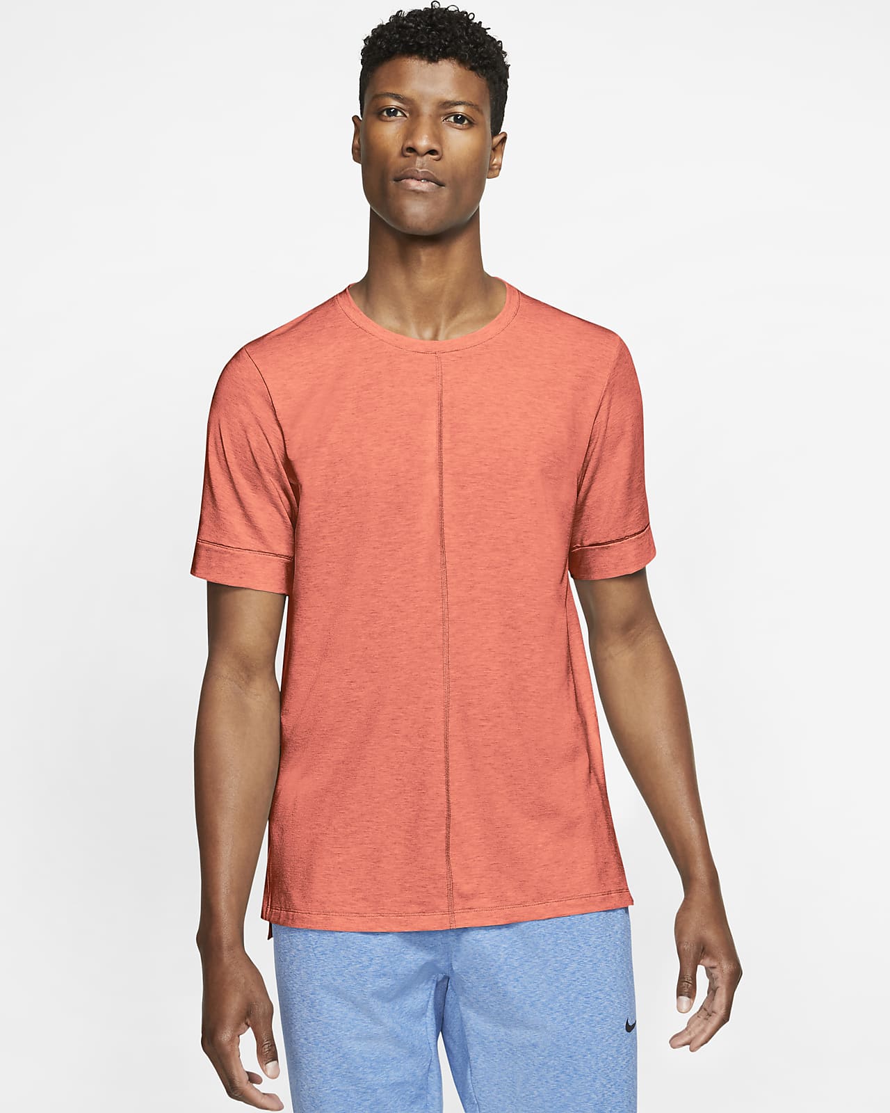 nike yoga short sleeve top
