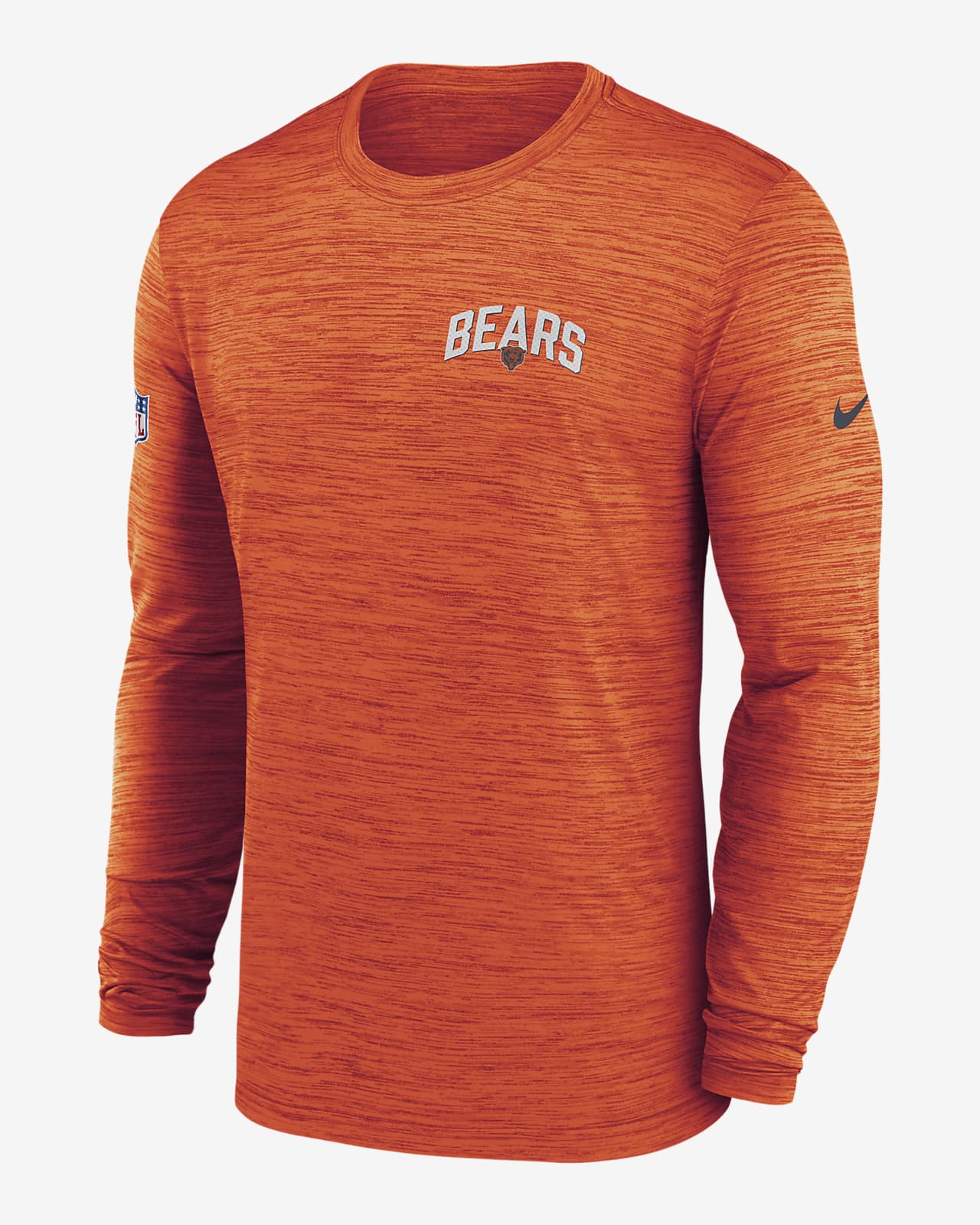 Playera de manga larga para hombre Nike Dri-FIT Velocity Athletic Stack  (NFL Chicago Bears). Nike.com