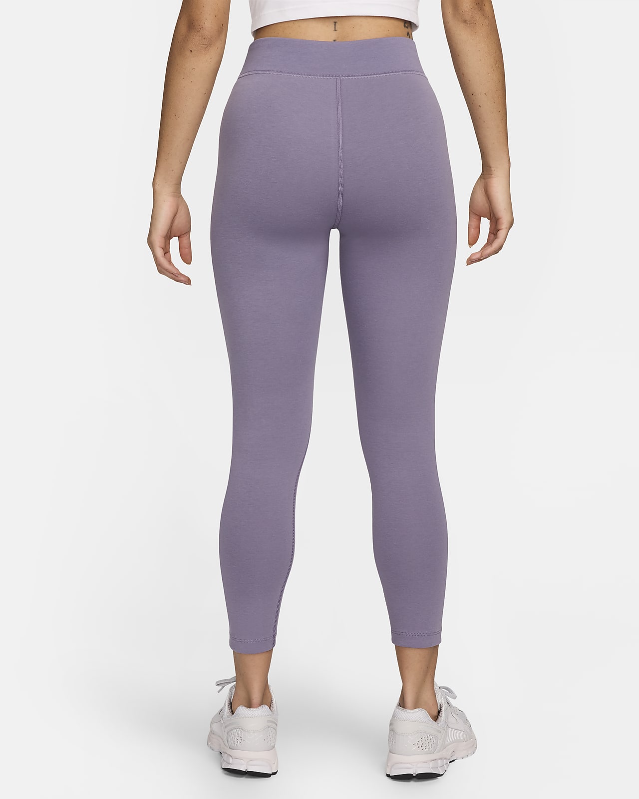 Womens Nike Yoga High-Rise 7/8 Cut Out Leggings XL Purple Plum Fog