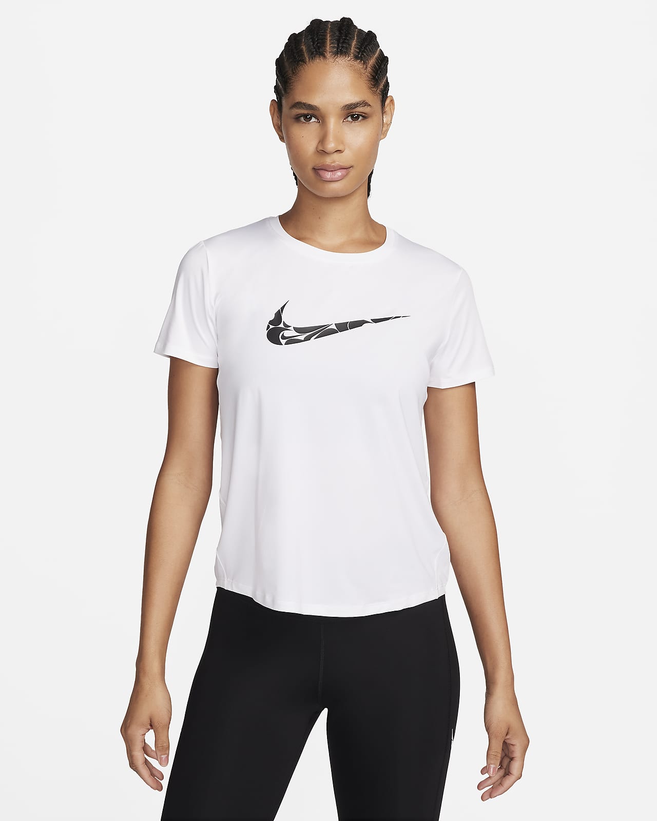Camisola de running de manga curta Dri-FIT Nike One Swoosh para mulher