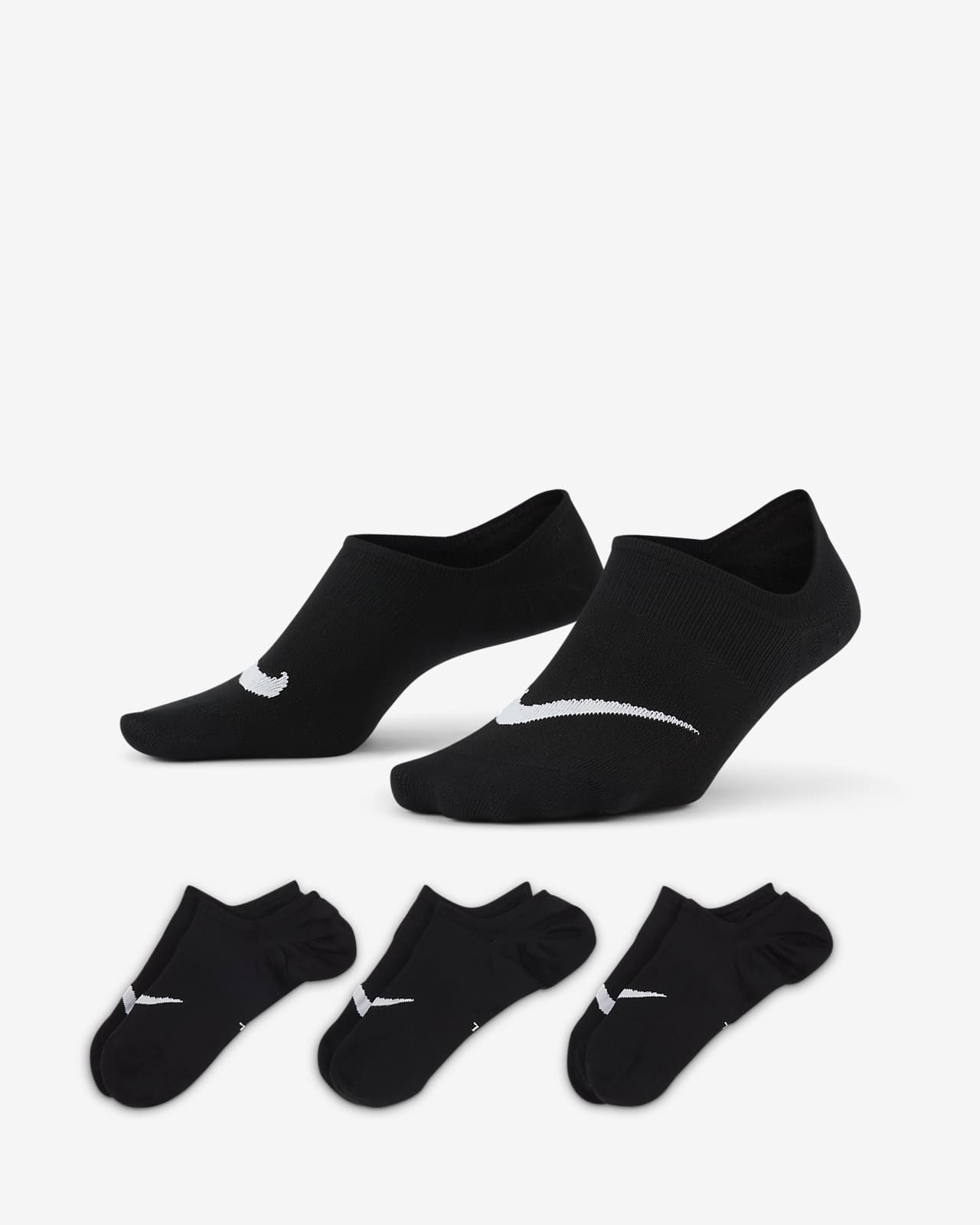 Γυναικείες κάλτσες προπόνησης Nike Everyday Plus Lightweight (3 ζευγάρια)