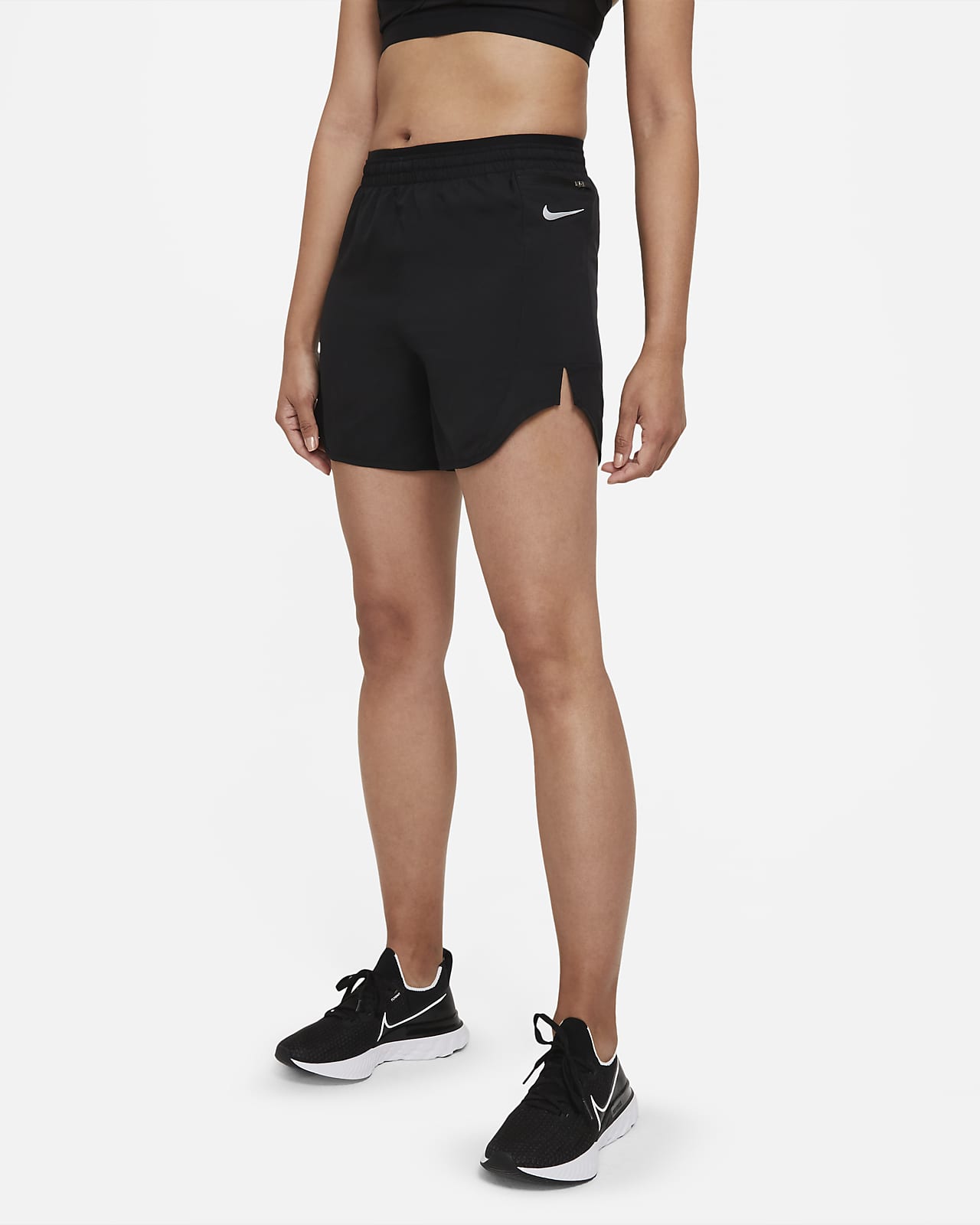 nike womens running shorts black