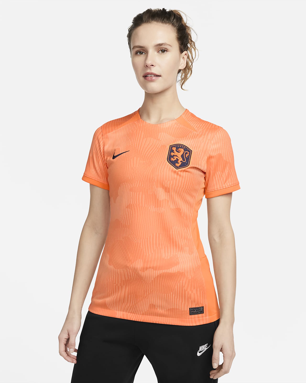 Jersey de fútbol Nike Dri-FIT de los Países Bajos local 2023 Stadium para mujer